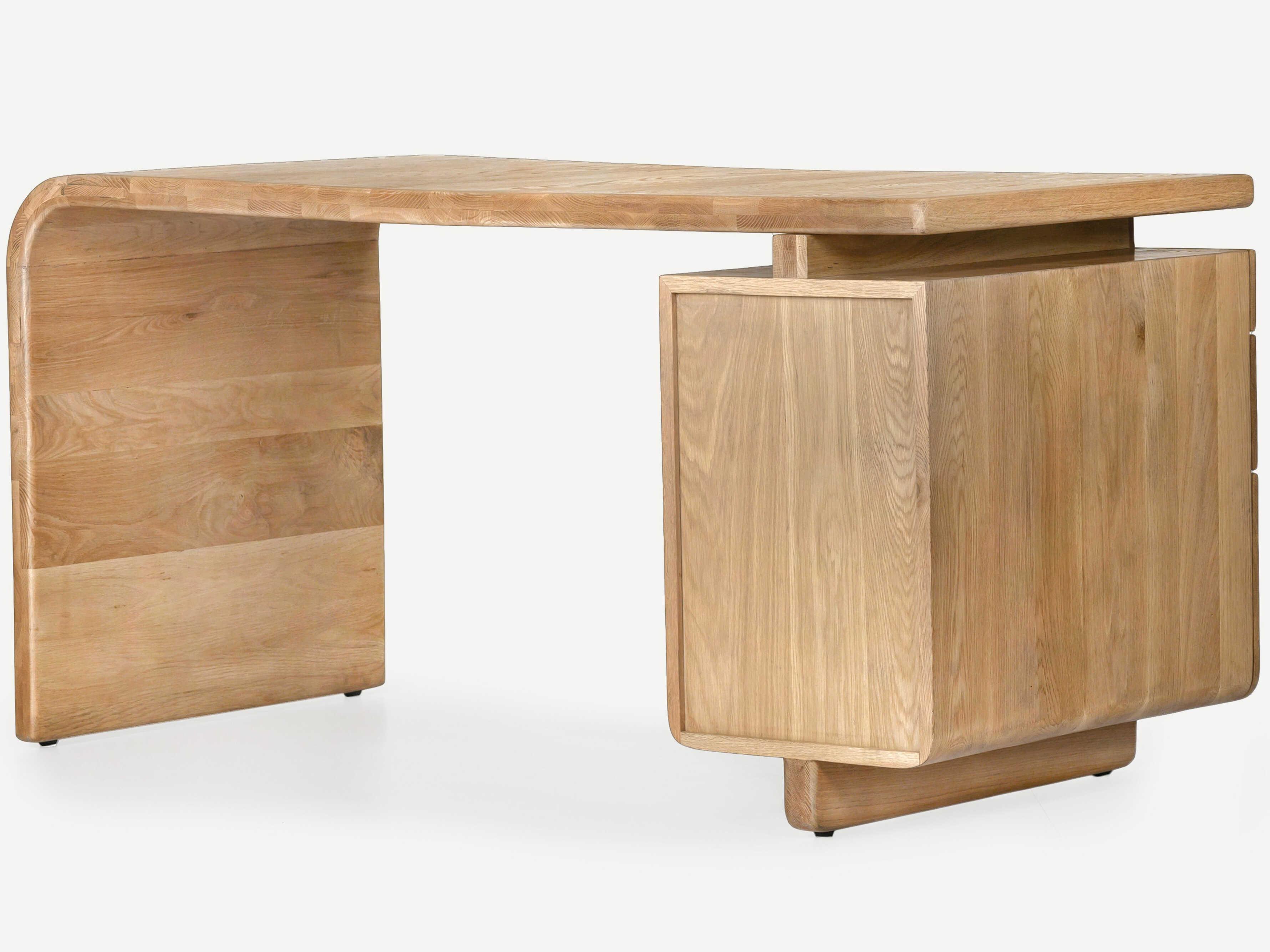 Union Home Current Natural Oak Wood Writing Desk