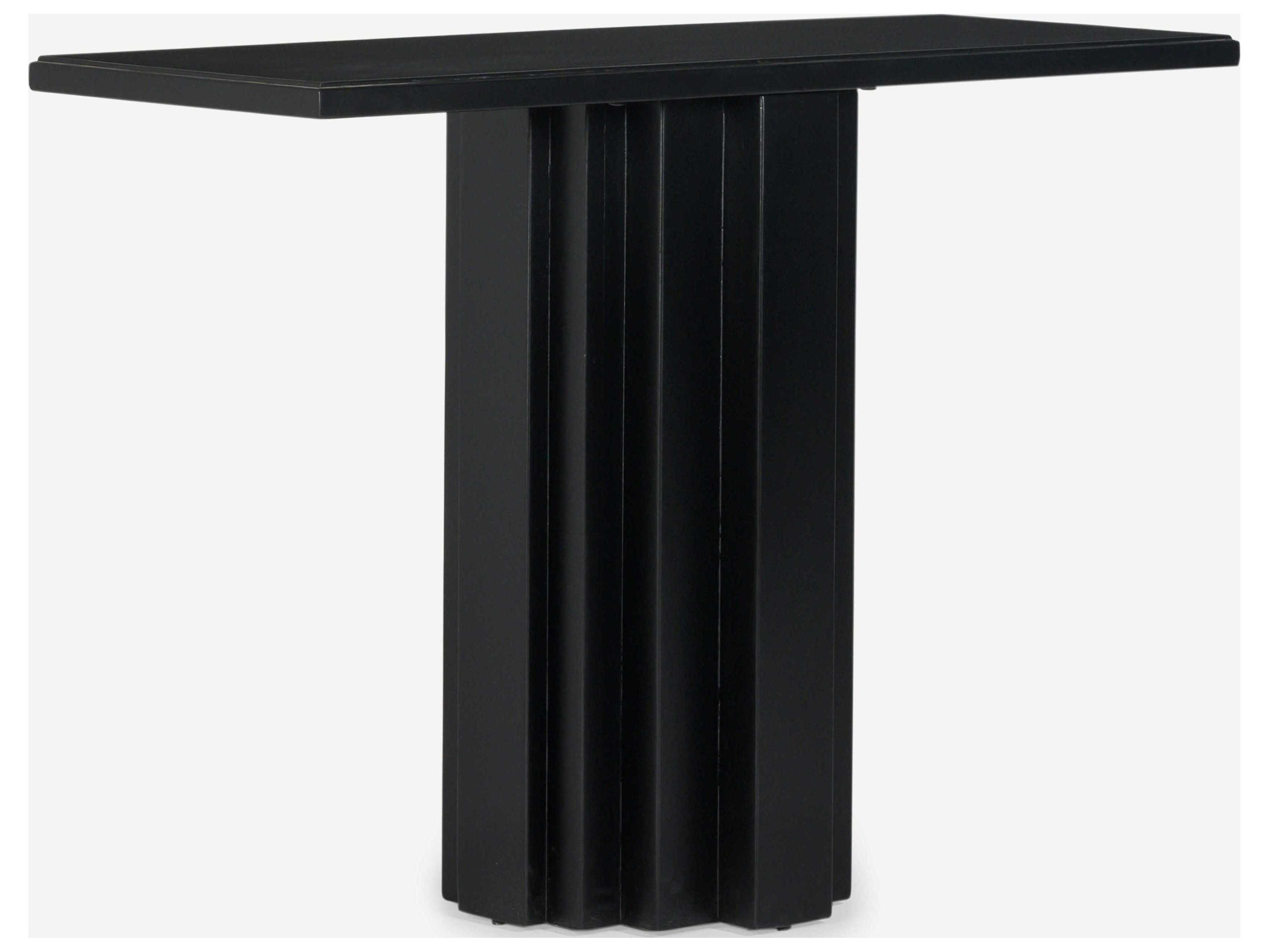 Union Home Range Rectangular Wood Charcoal Console Table