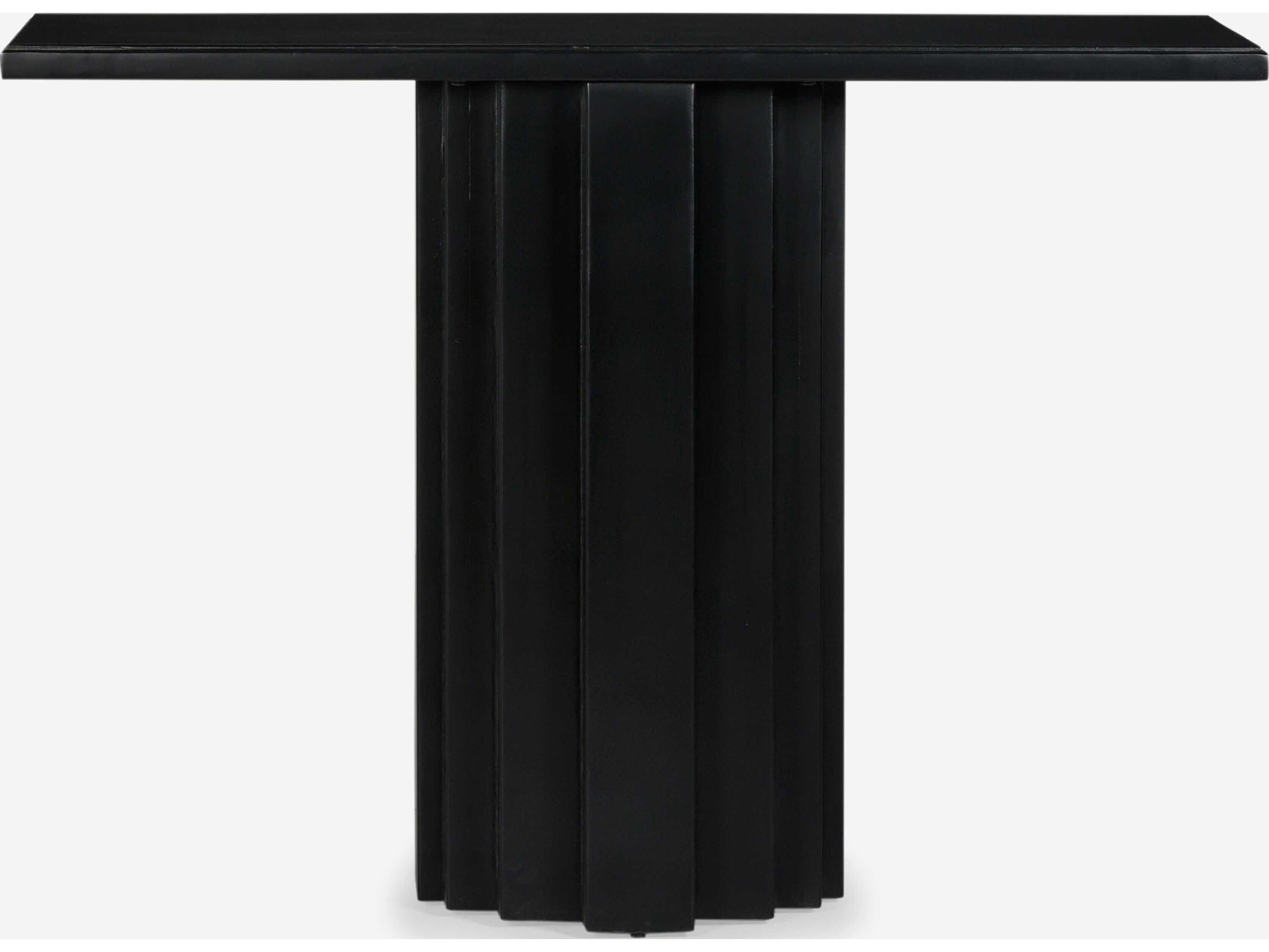 Union Home Range Rectangular Wood Charcoal Console Table