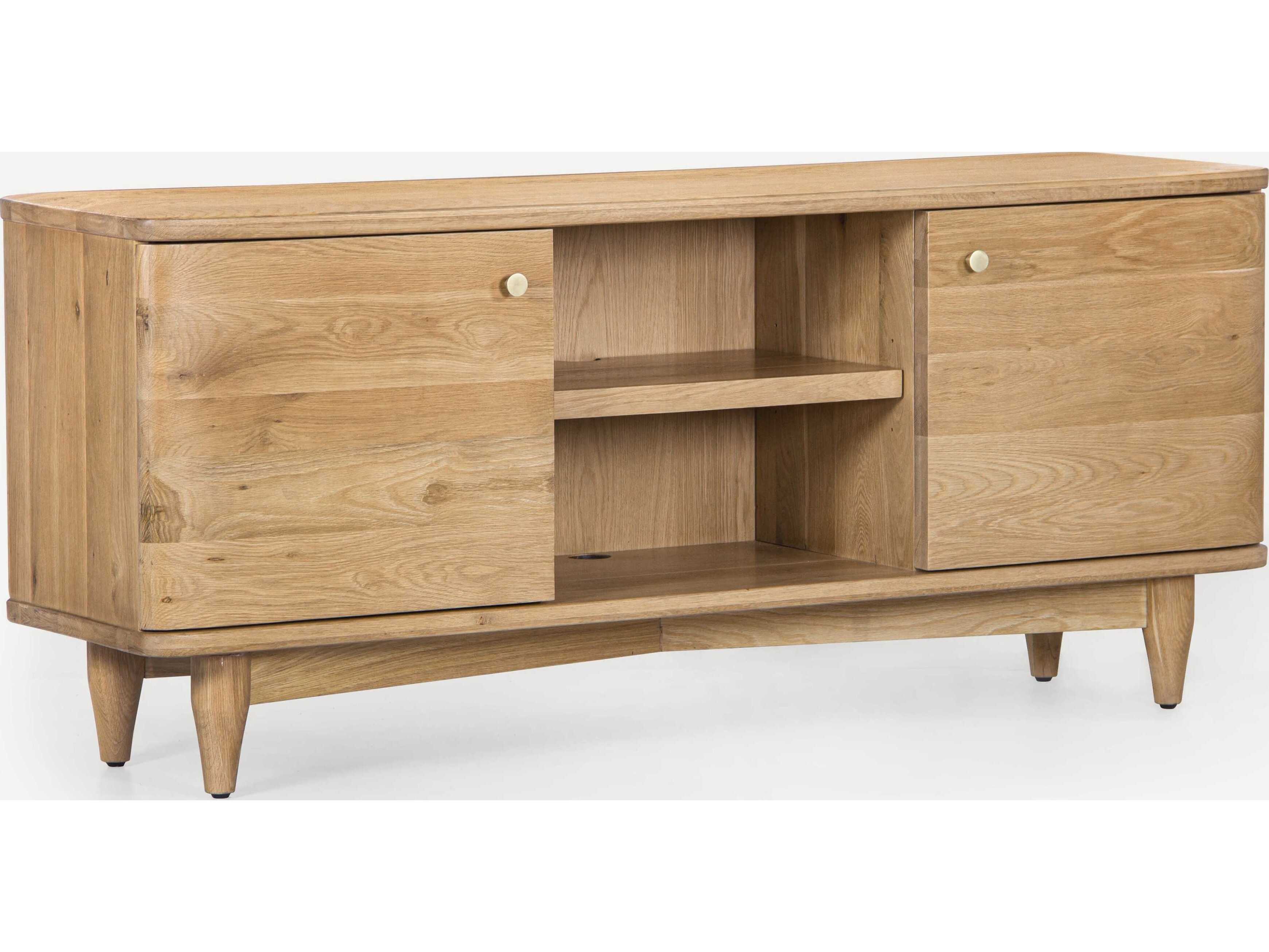 Union Home Daniel 72" Oak Wood Natural Media Console