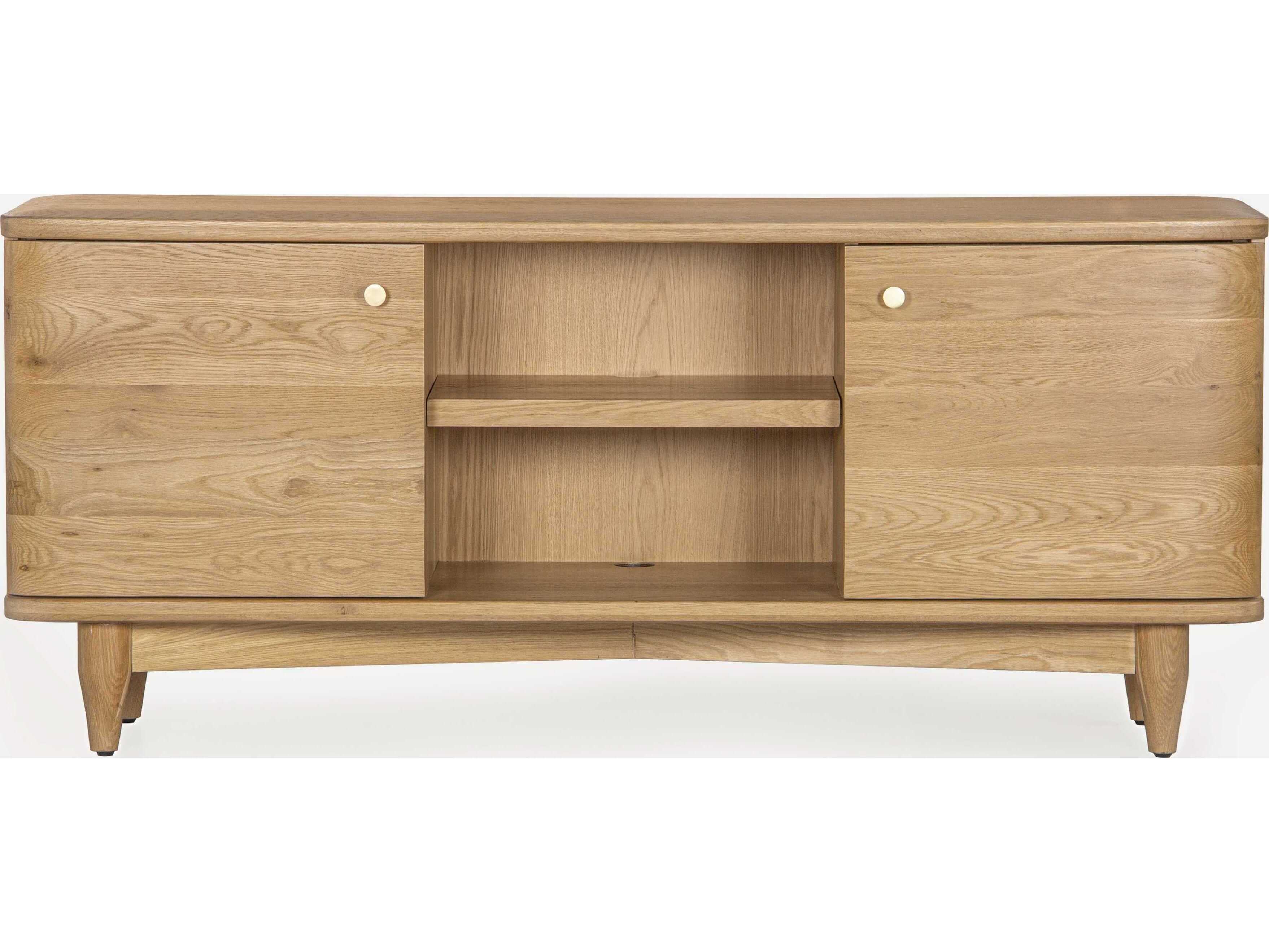Union Home Daniel 72" Oak Wood Natural Media Console