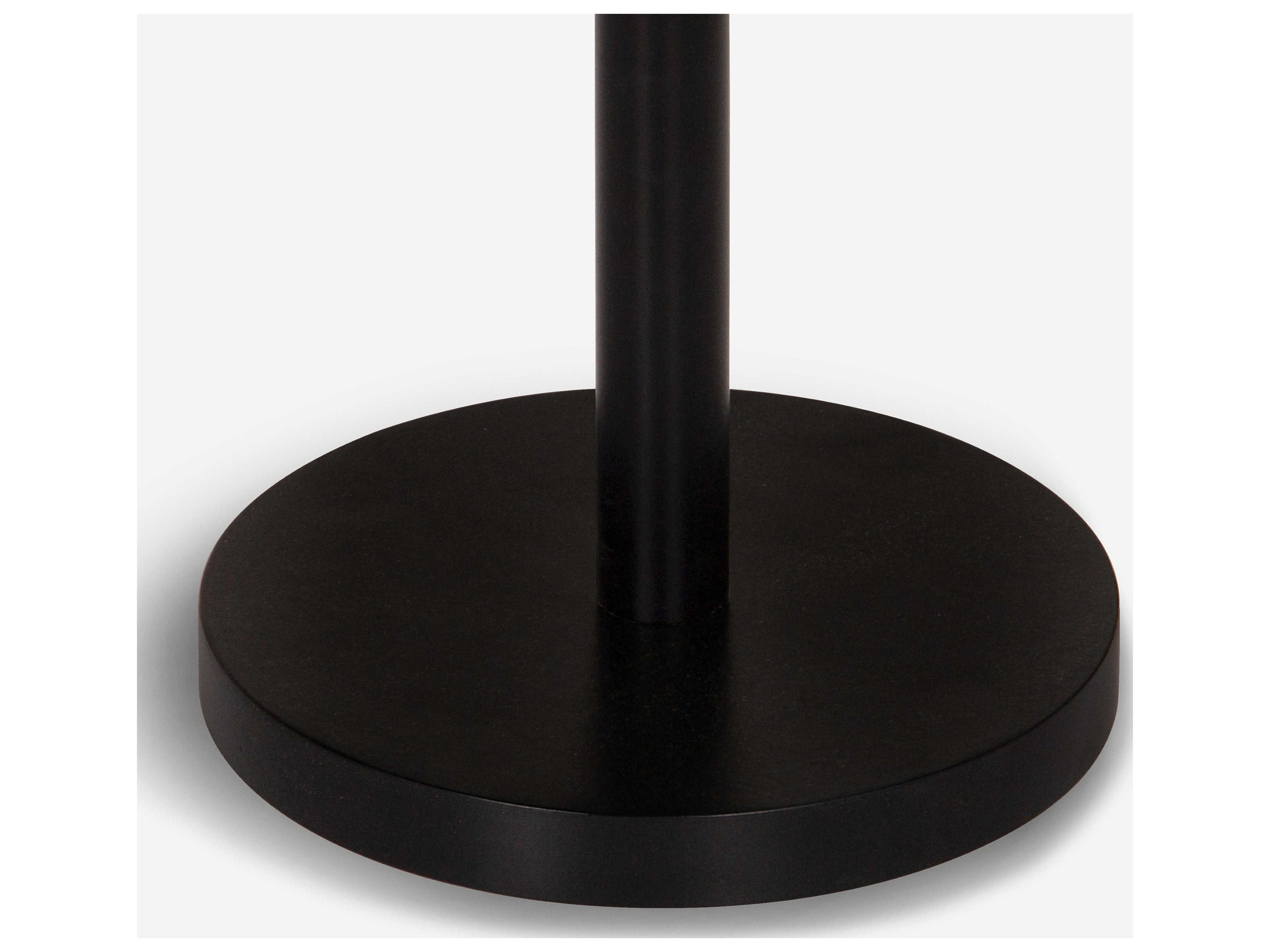 Union Home Shay Round Marble Black Antique Brass End Table