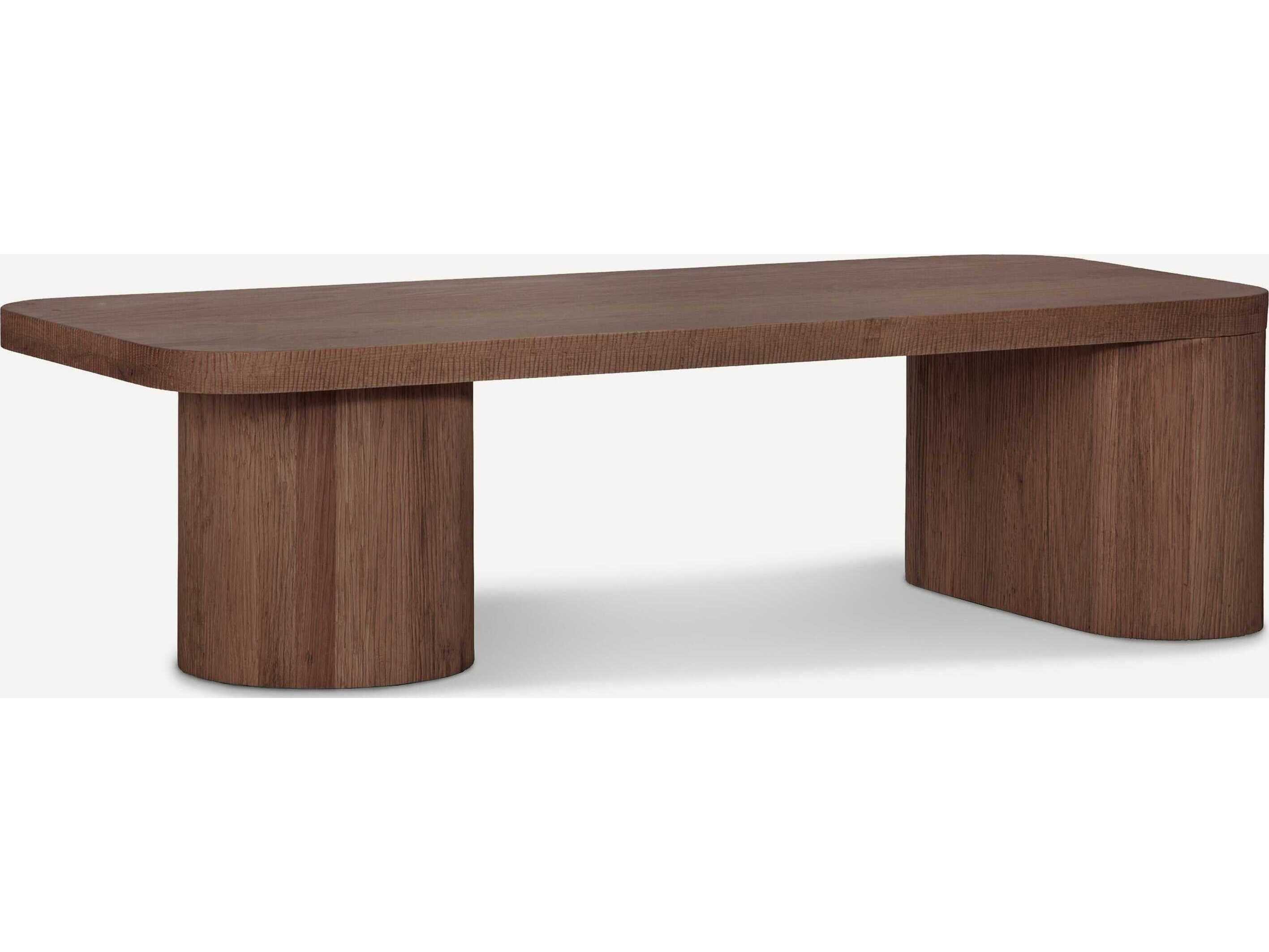 Union Home Mono Rectangular Wood Mud Brown Coffee Table