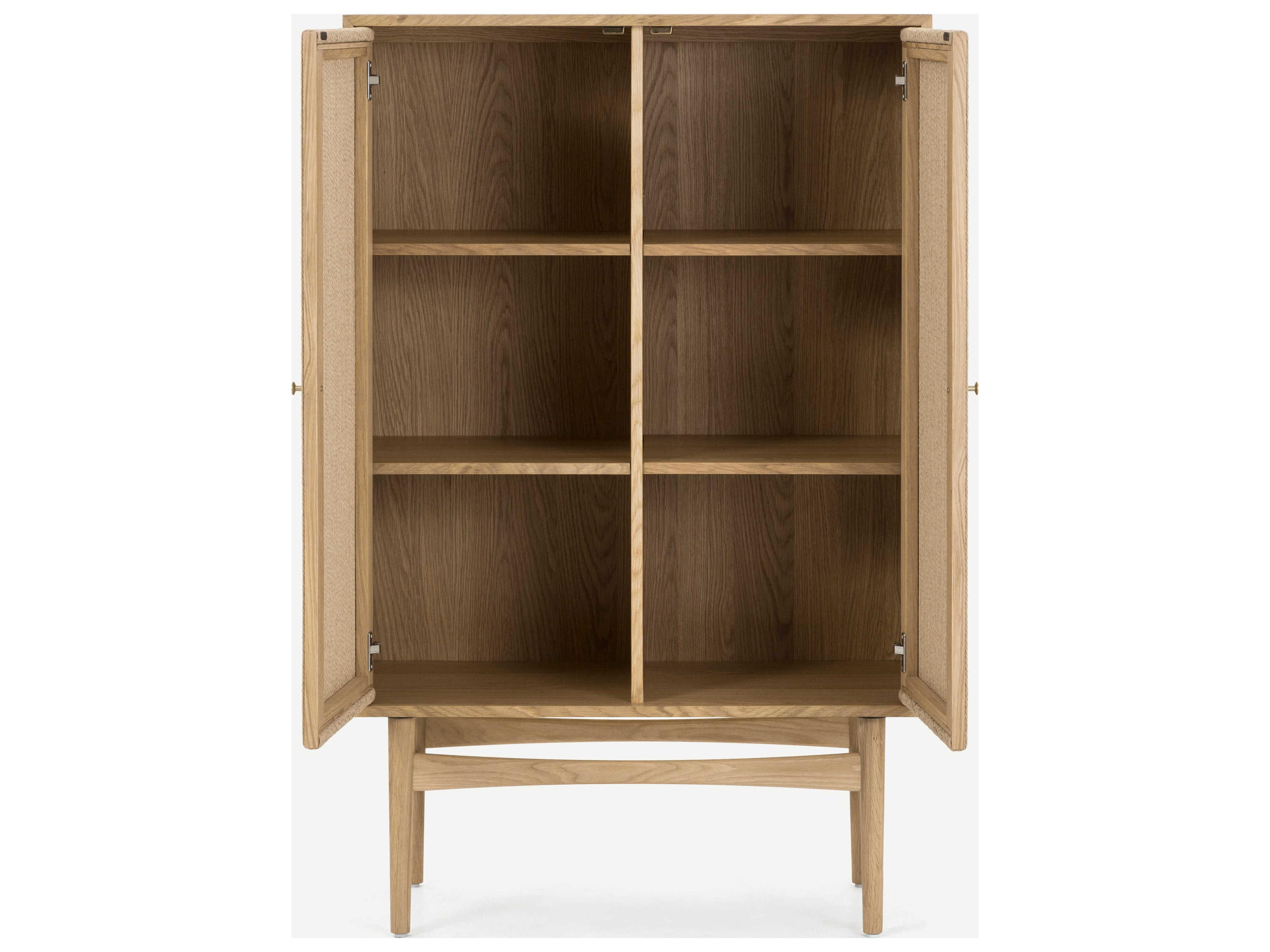 Union Home Hudson Natural Oak Wood Accent Cabinet