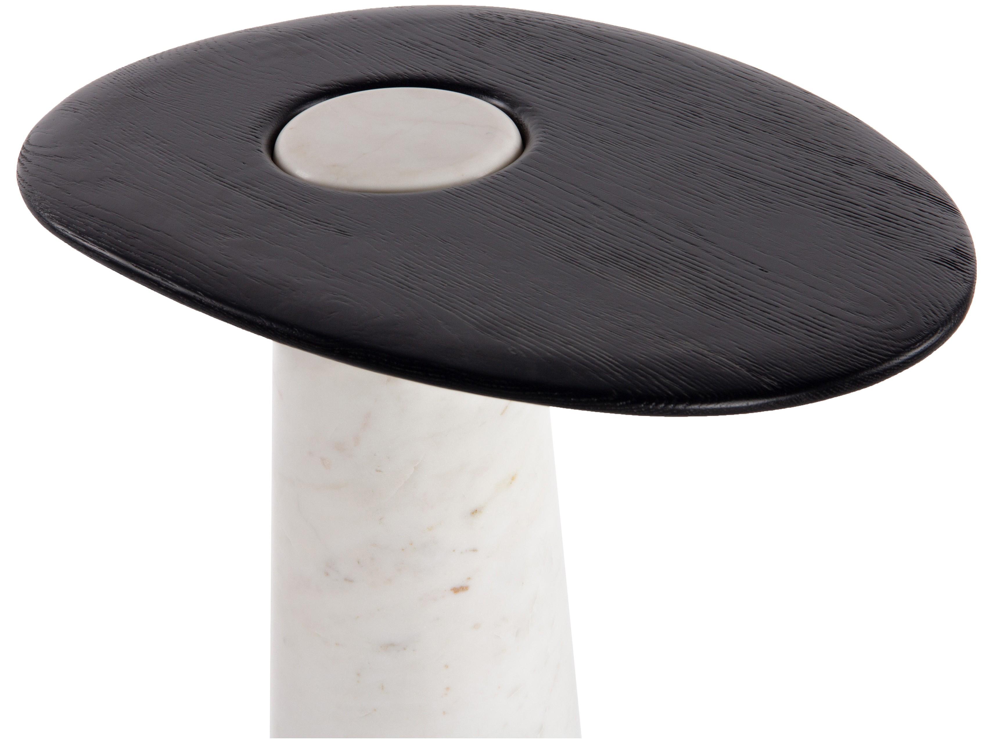 Union Home Cora Oval Wood Charcoal End Table