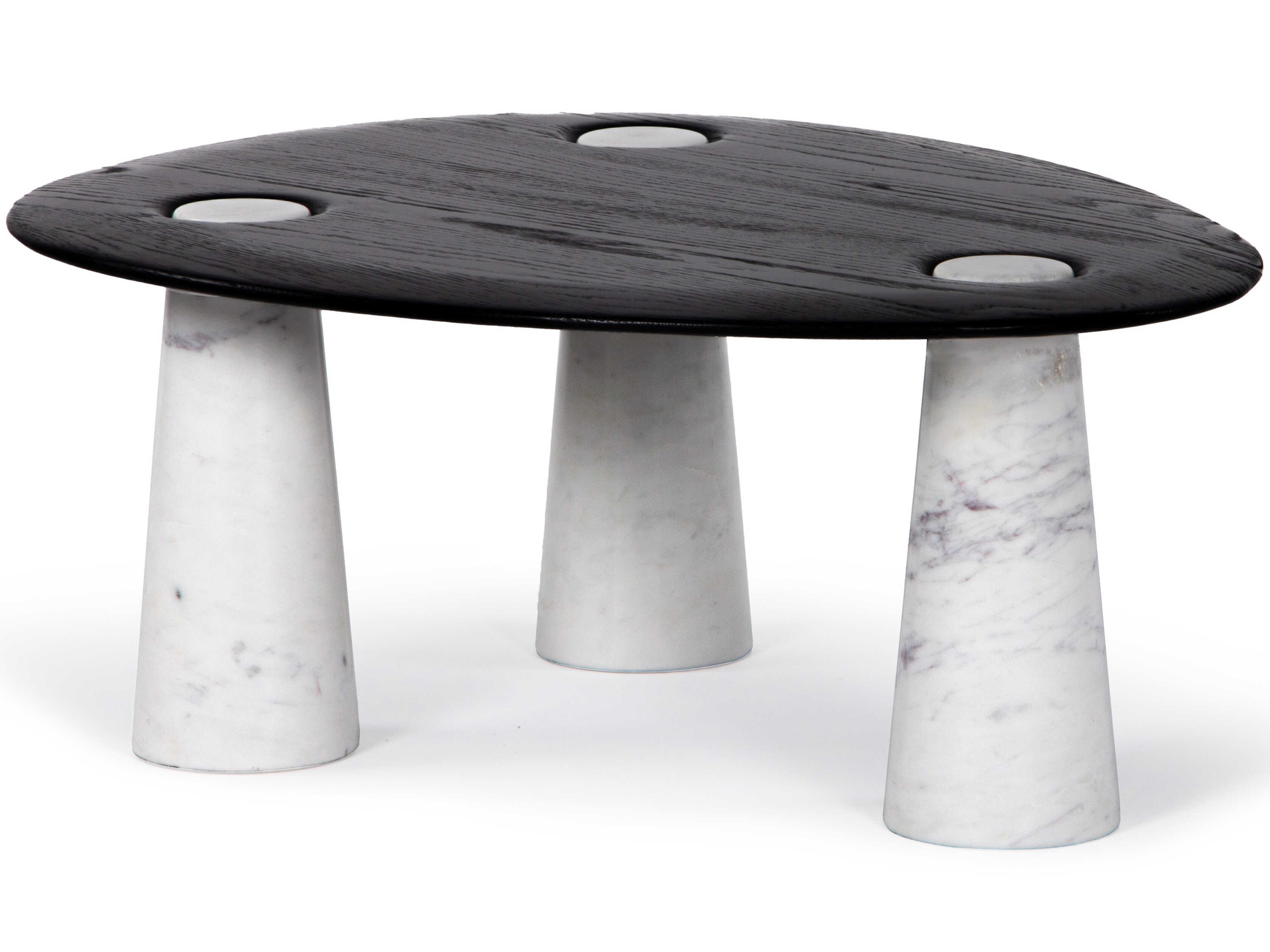 Union Home Cora Oval Wood Charcoal Coffee Table