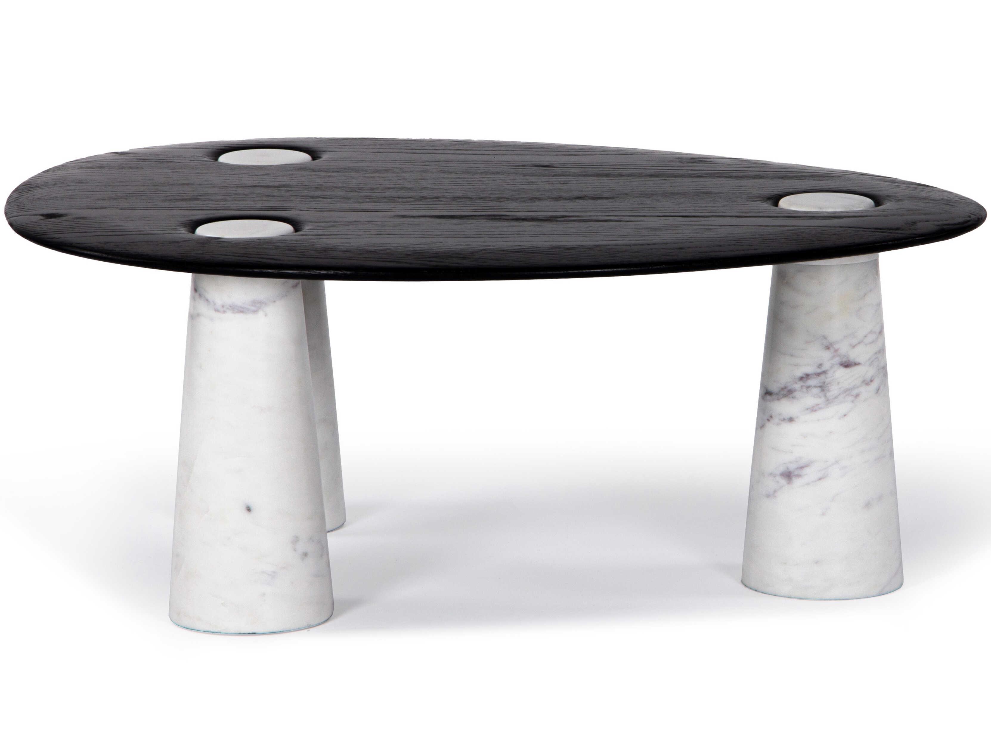 Union Home Cora Oval Wood Charcoal Coffee Table