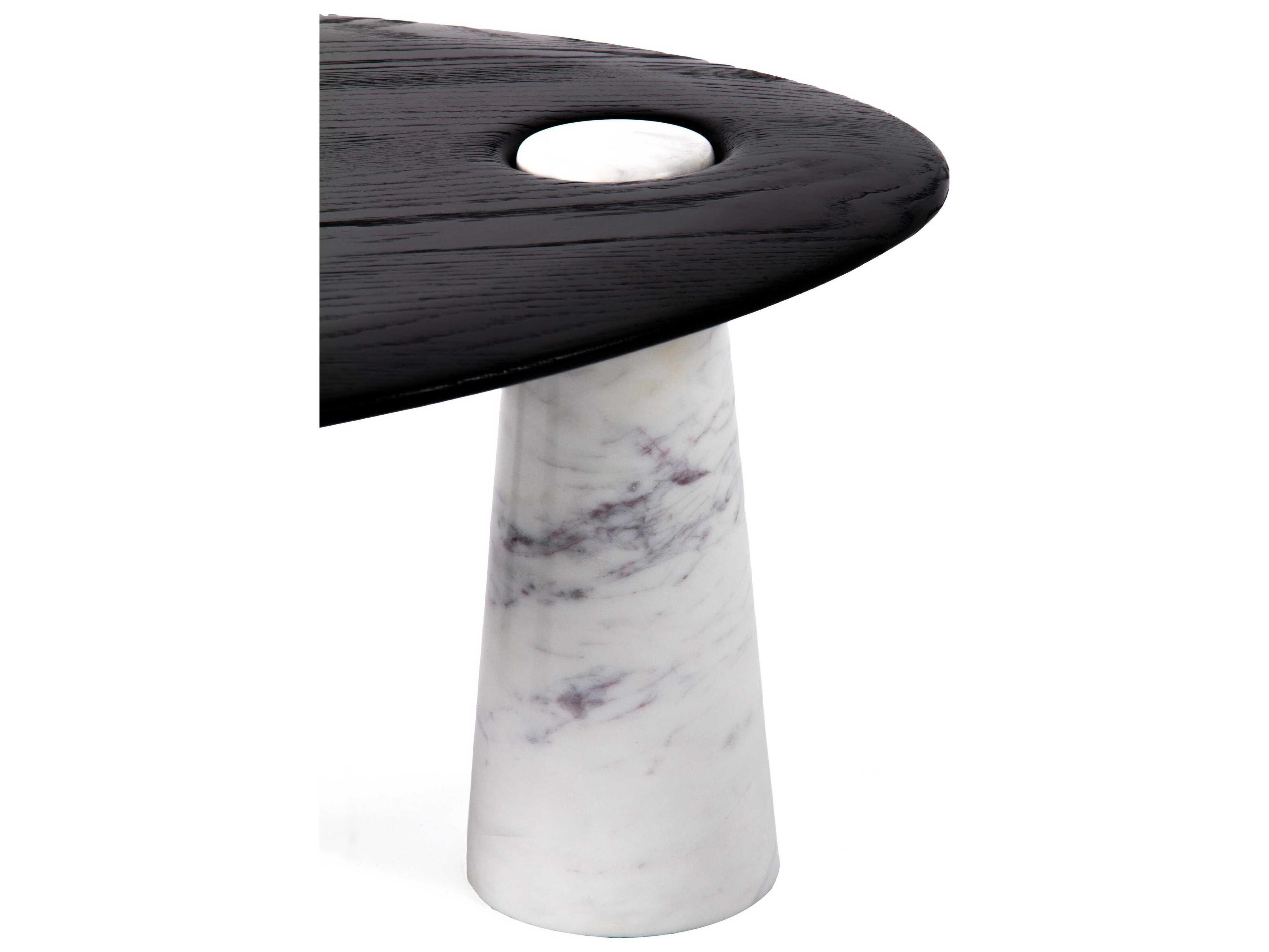 Union Home Cora Oval Wood Charcoal Coffee Table