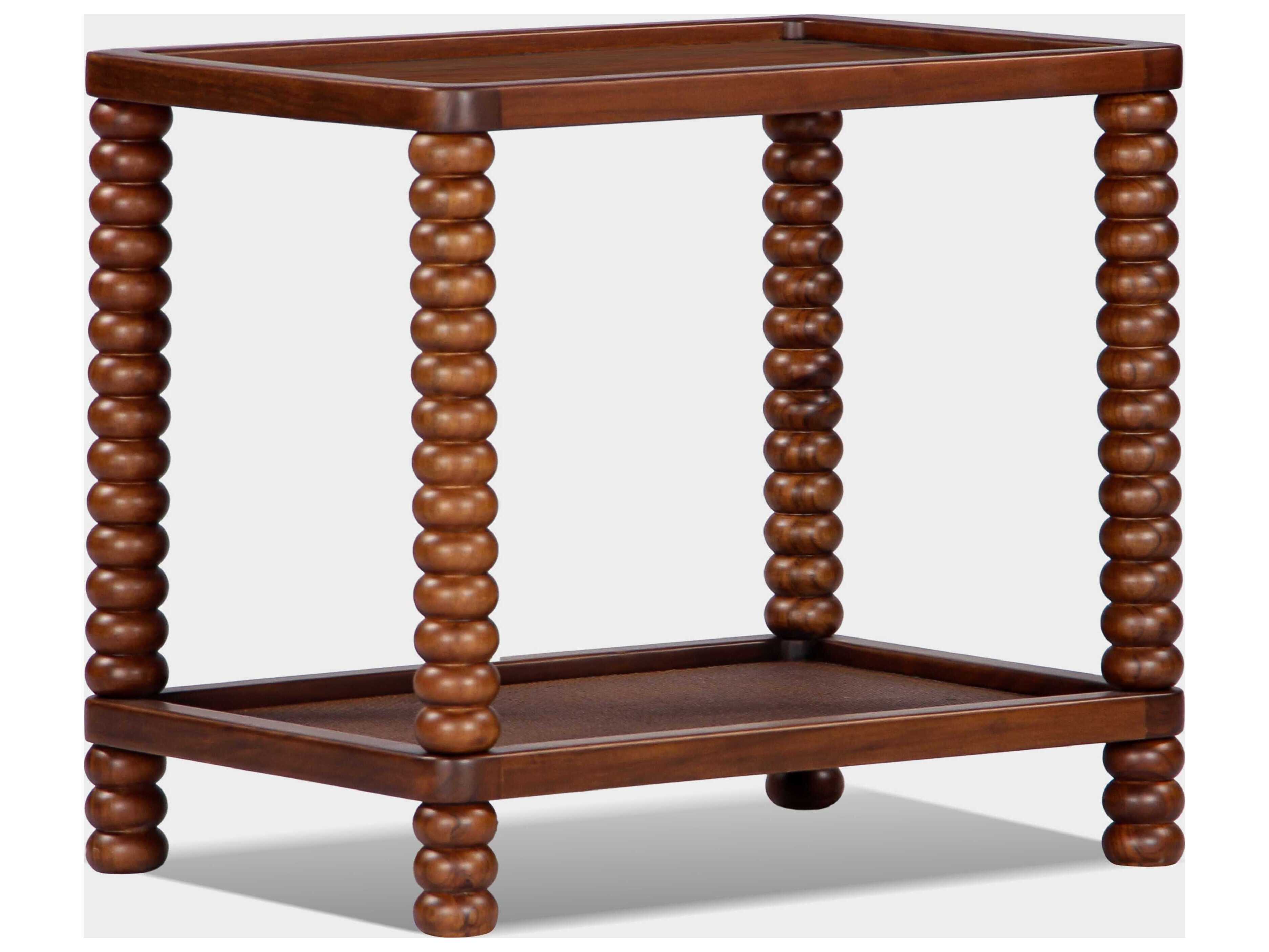 Union Home Twist Rectangular Wood Mellow Bourbon End Table