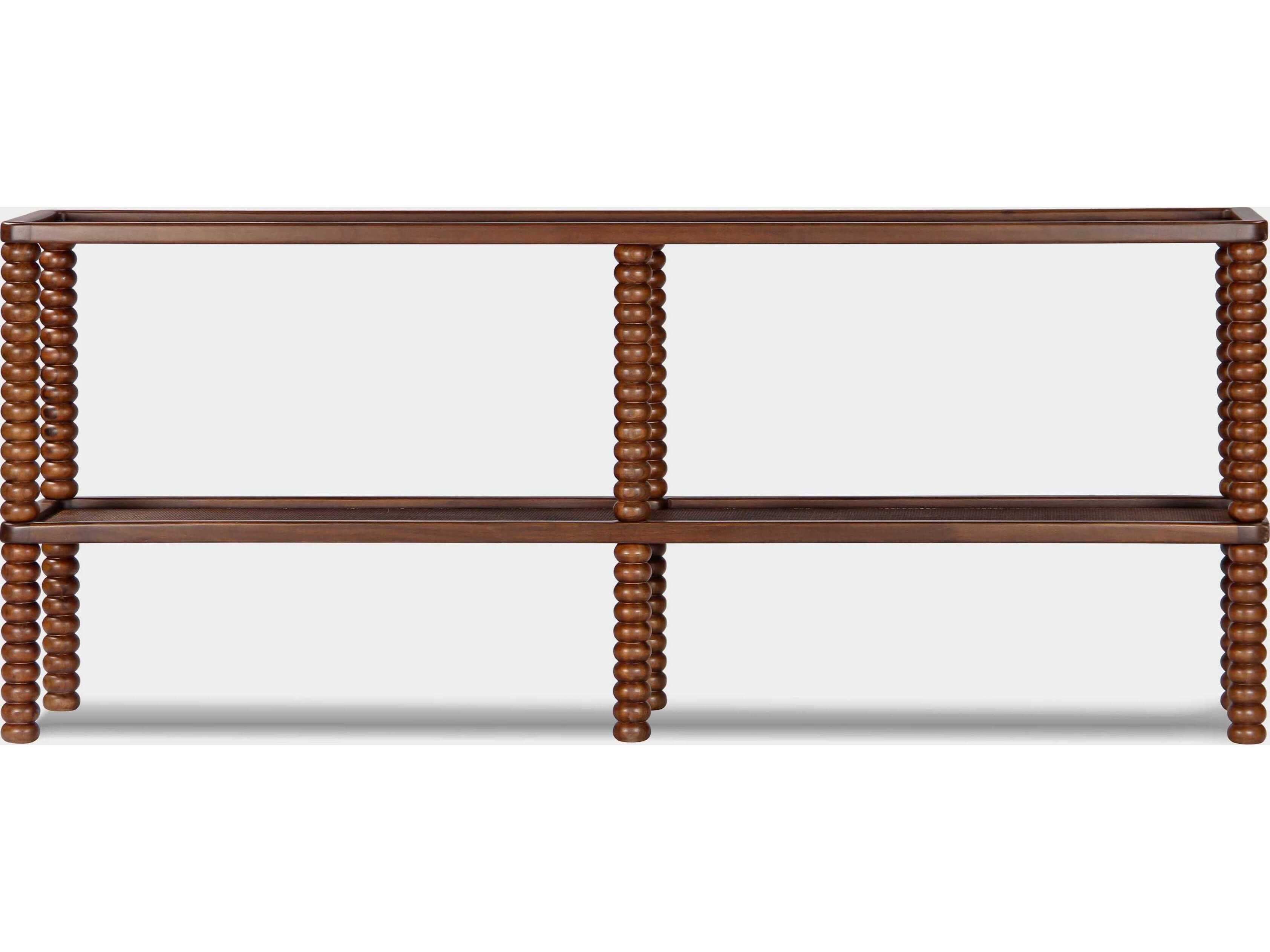 Union Home Twist Rectangular Wood Mellow Bourbon Console Table