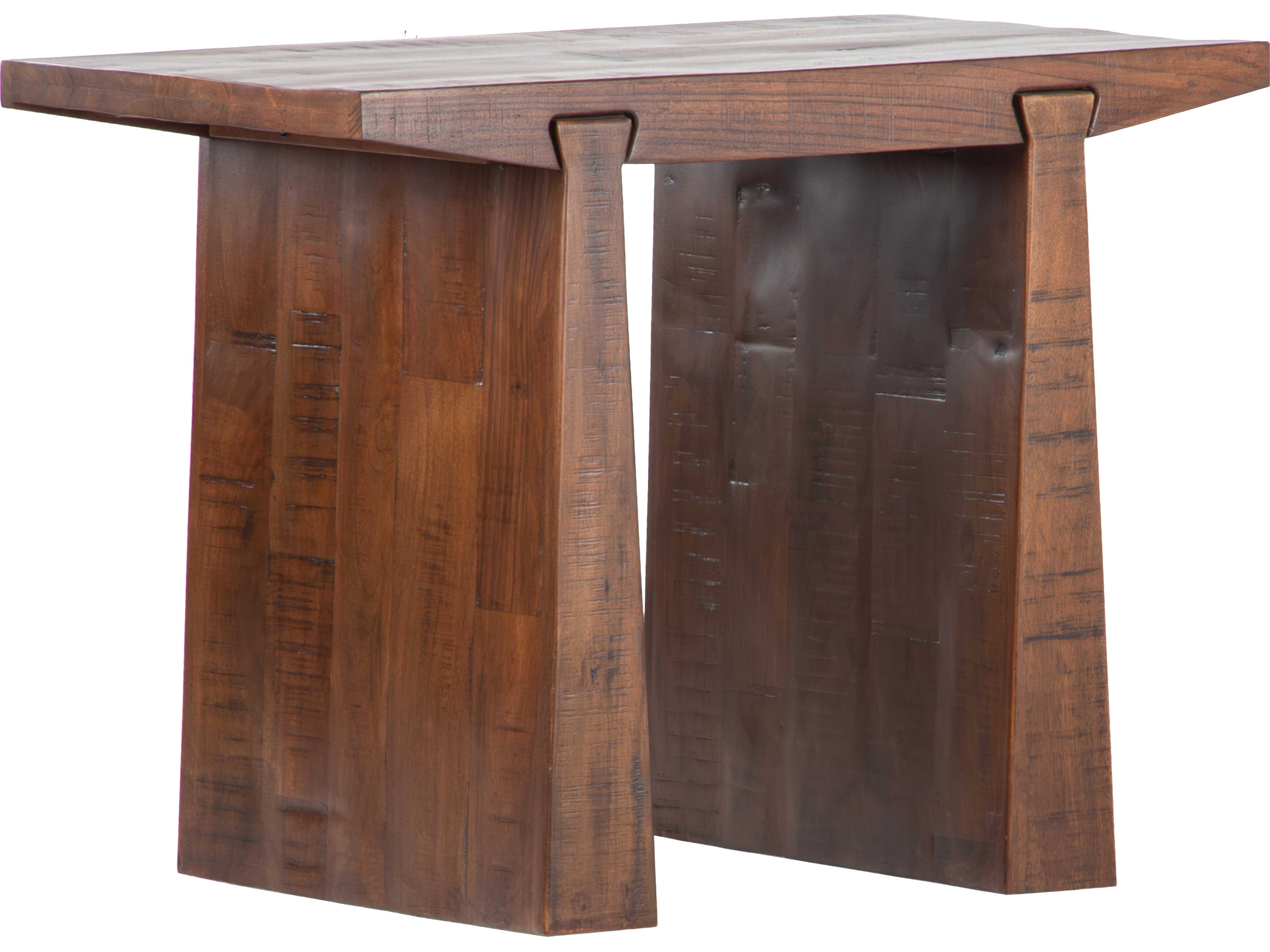 Union Home Keystone Rectangular Wood Weathered Brown End Table