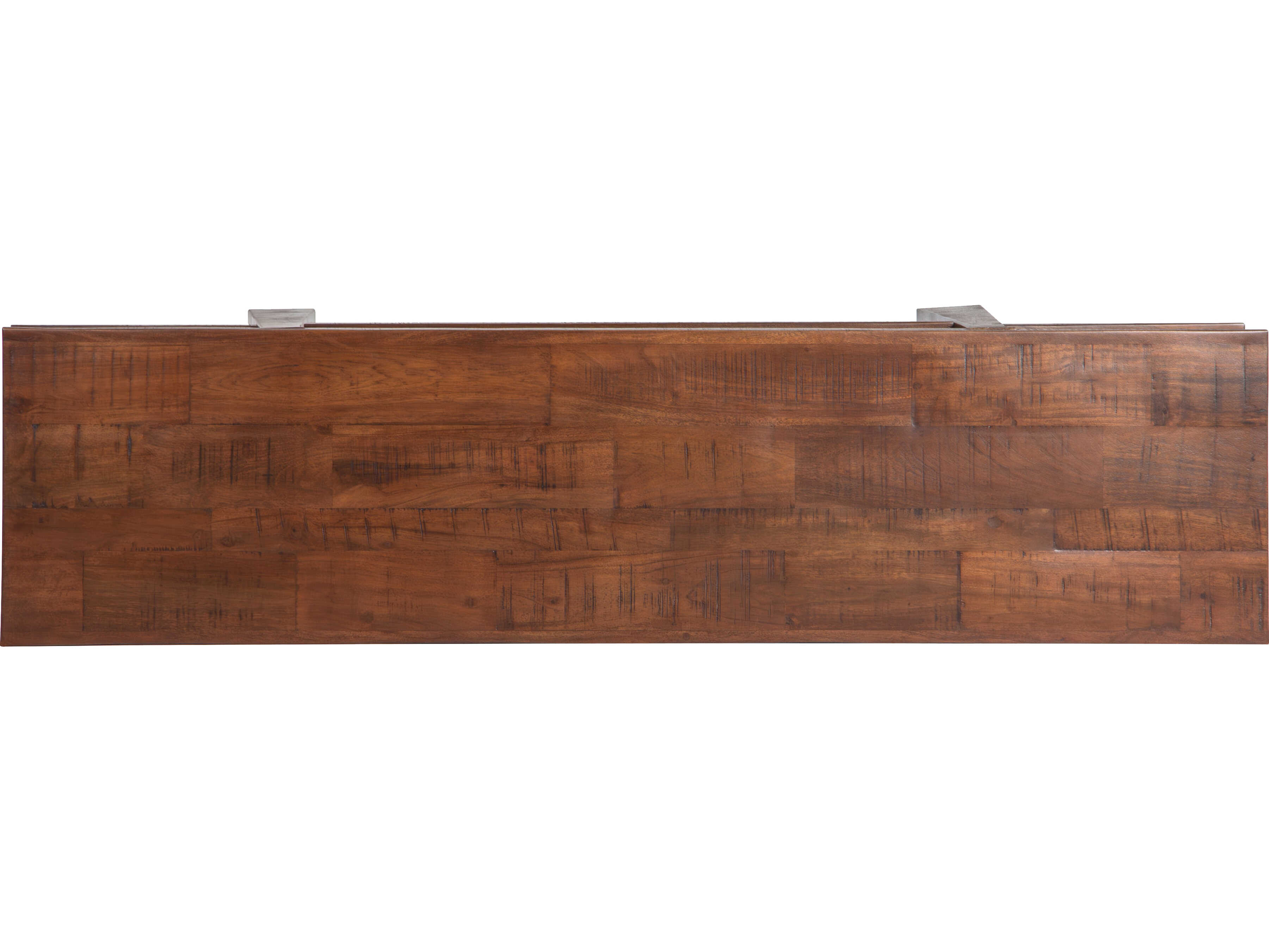 Union Home Keystone Rectangular Wood Weathered Brown Console Table