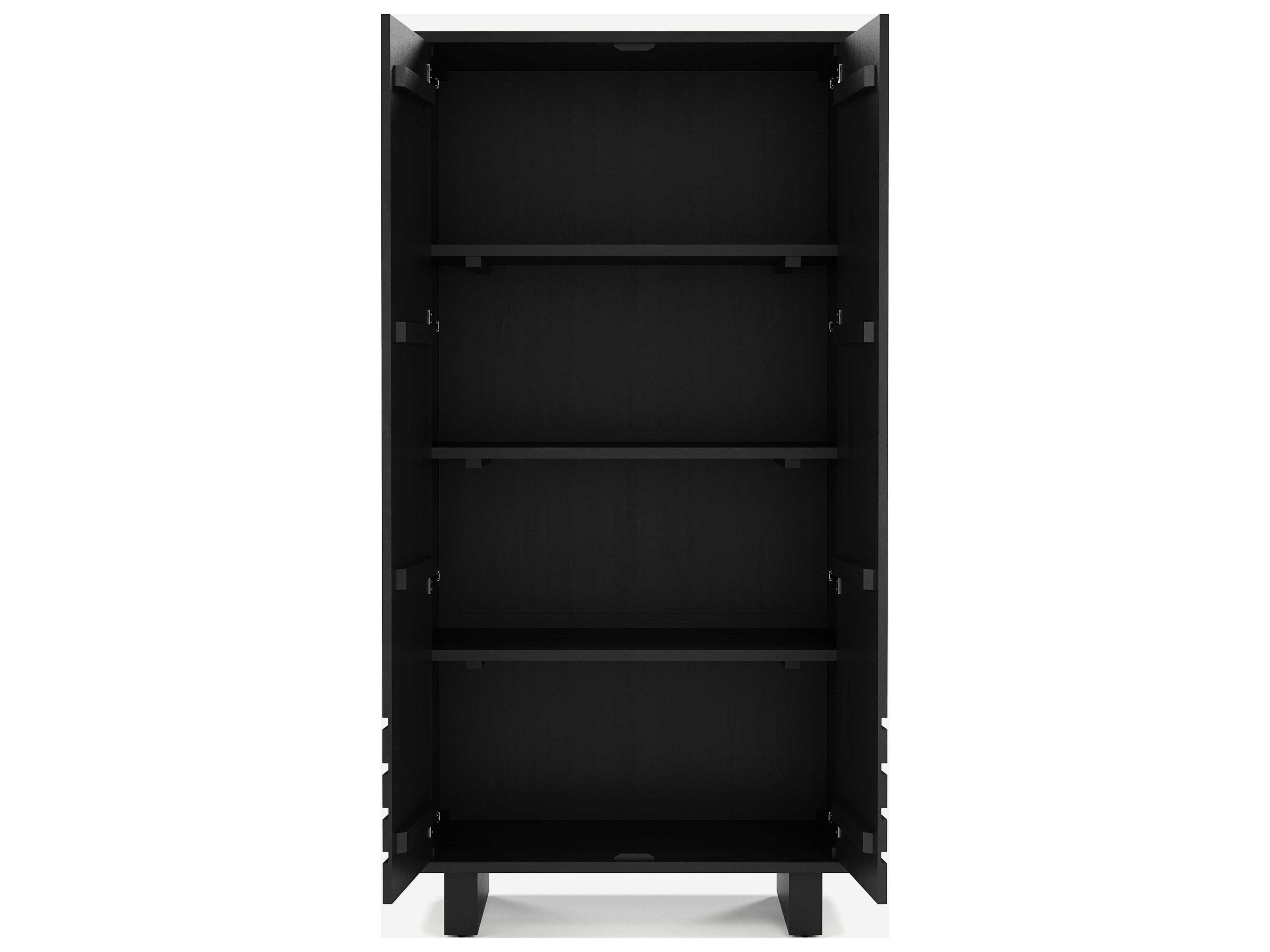 Union Home Array Charcoal Black Hardwood Accent Cabinet