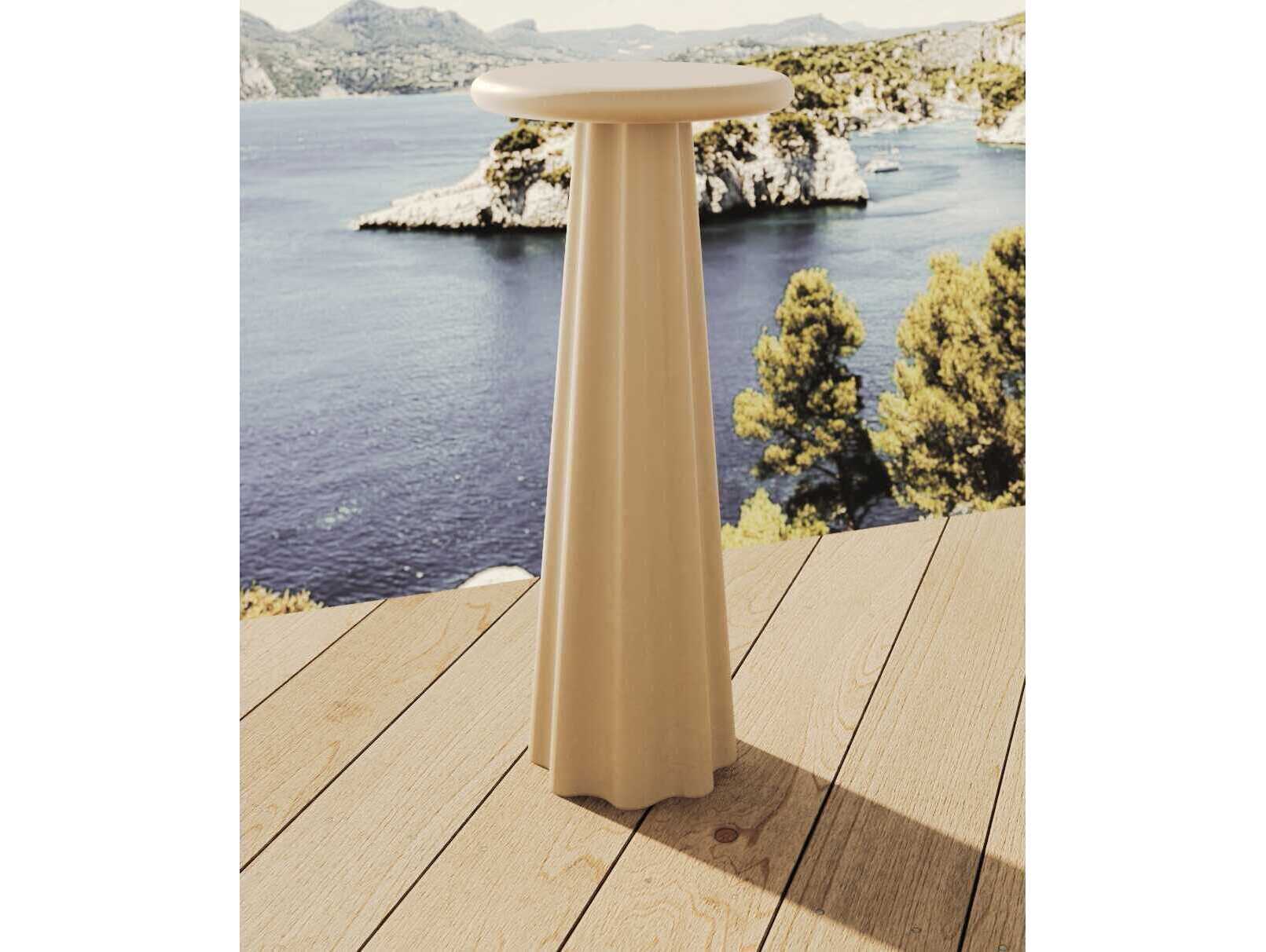 Union Home Bella Round Concrete End Table