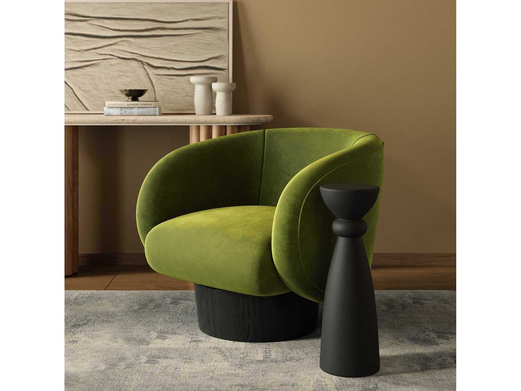 Union Home Torino Round Concrete Charcoal End Table