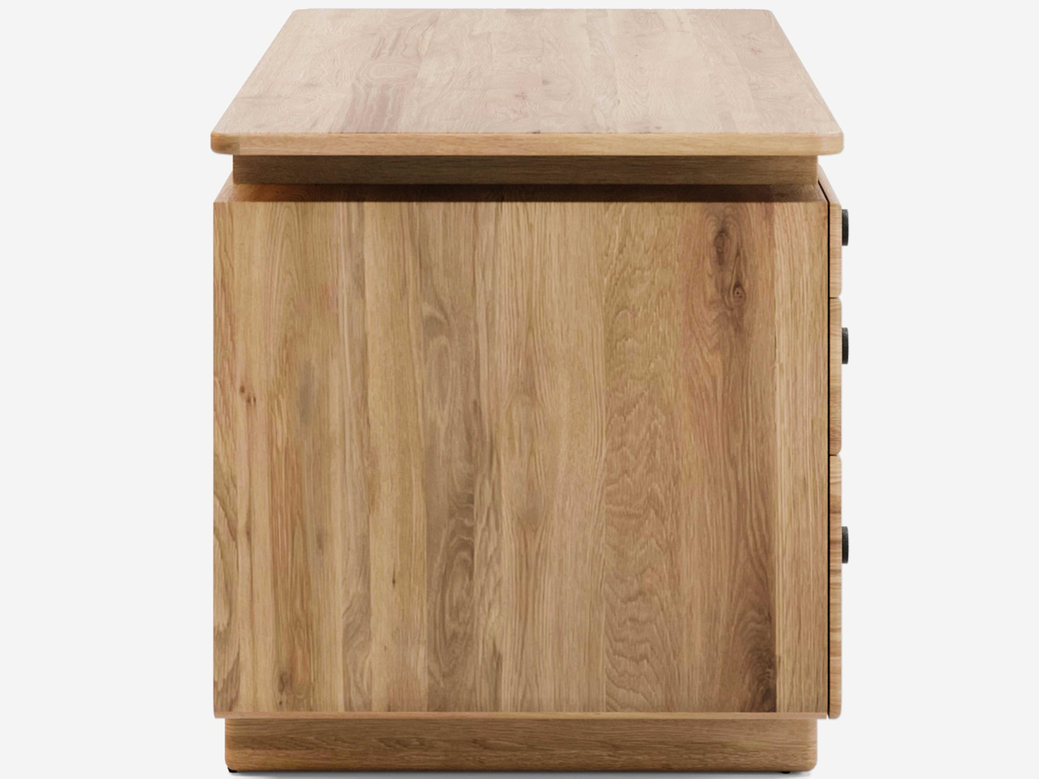 Union Home Valeria Natural Oak Wood Secretary Desk