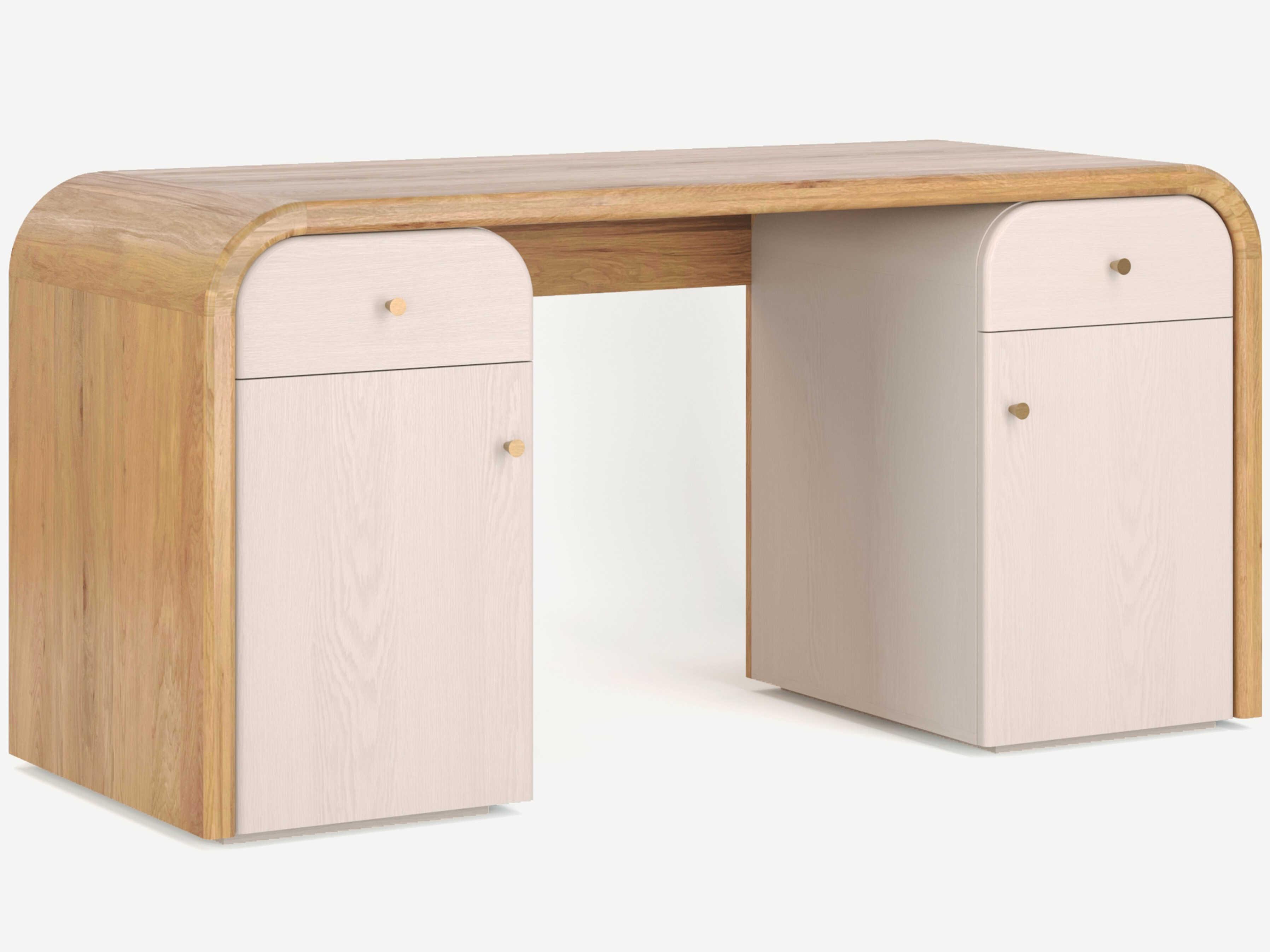 Union Home Liam Natural Oak Wood Writing Desk