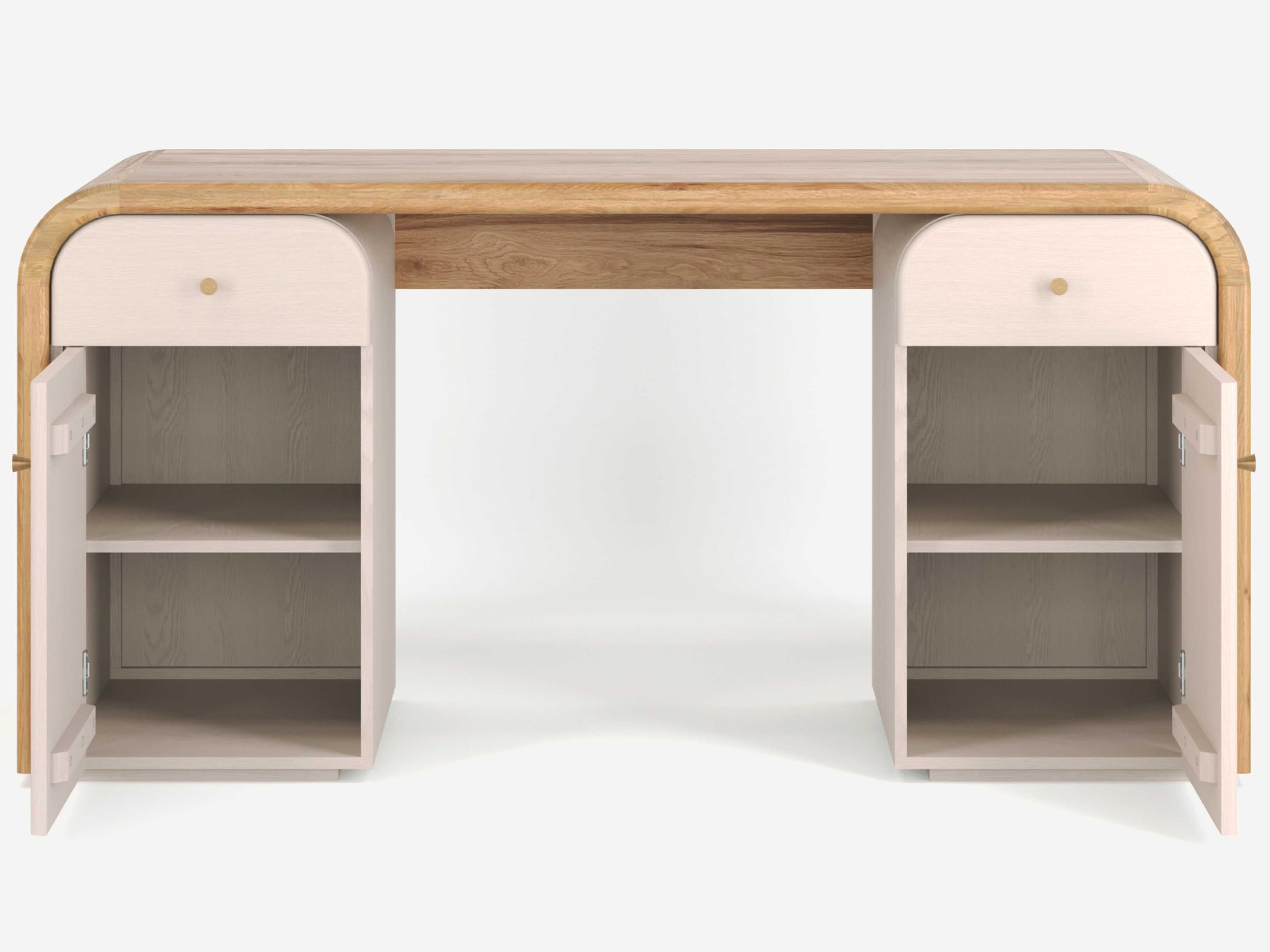 Union Home Liam Natural Oak Wood Writing Desk