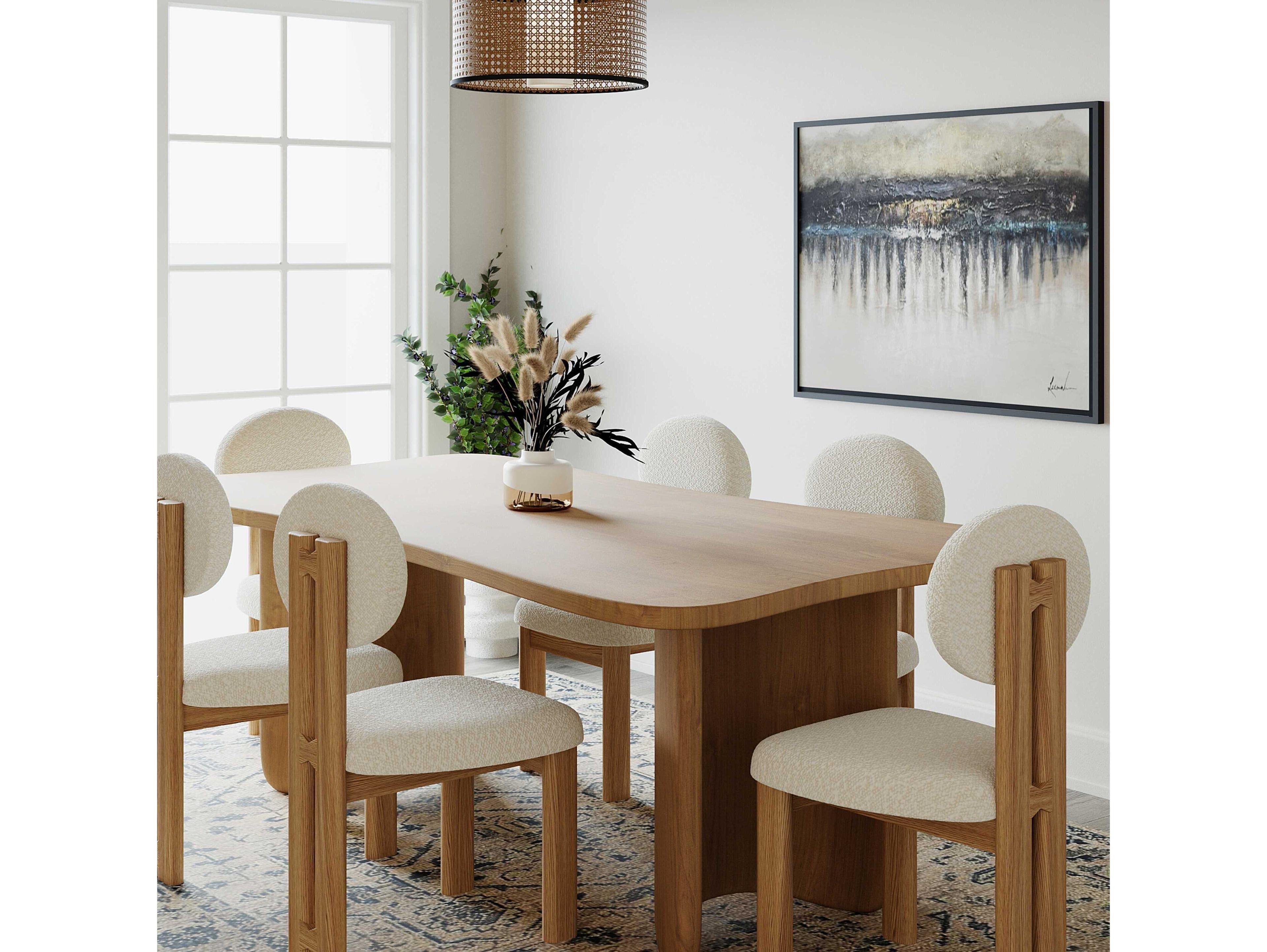 Union Home Oak Wood Dining Room Set