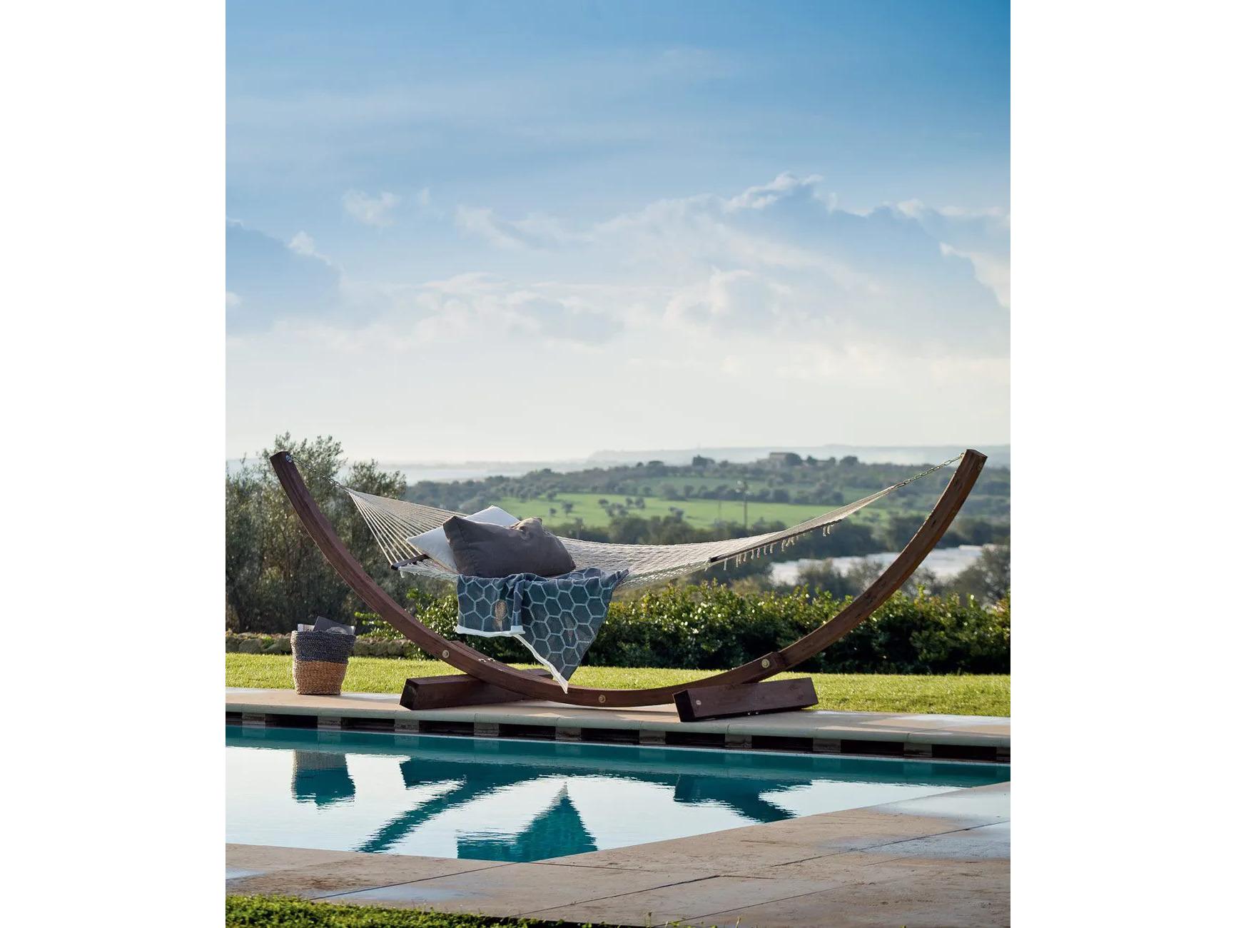 UnoPiu Amanda Hammock Complete with Net 100 % Cotton Off White