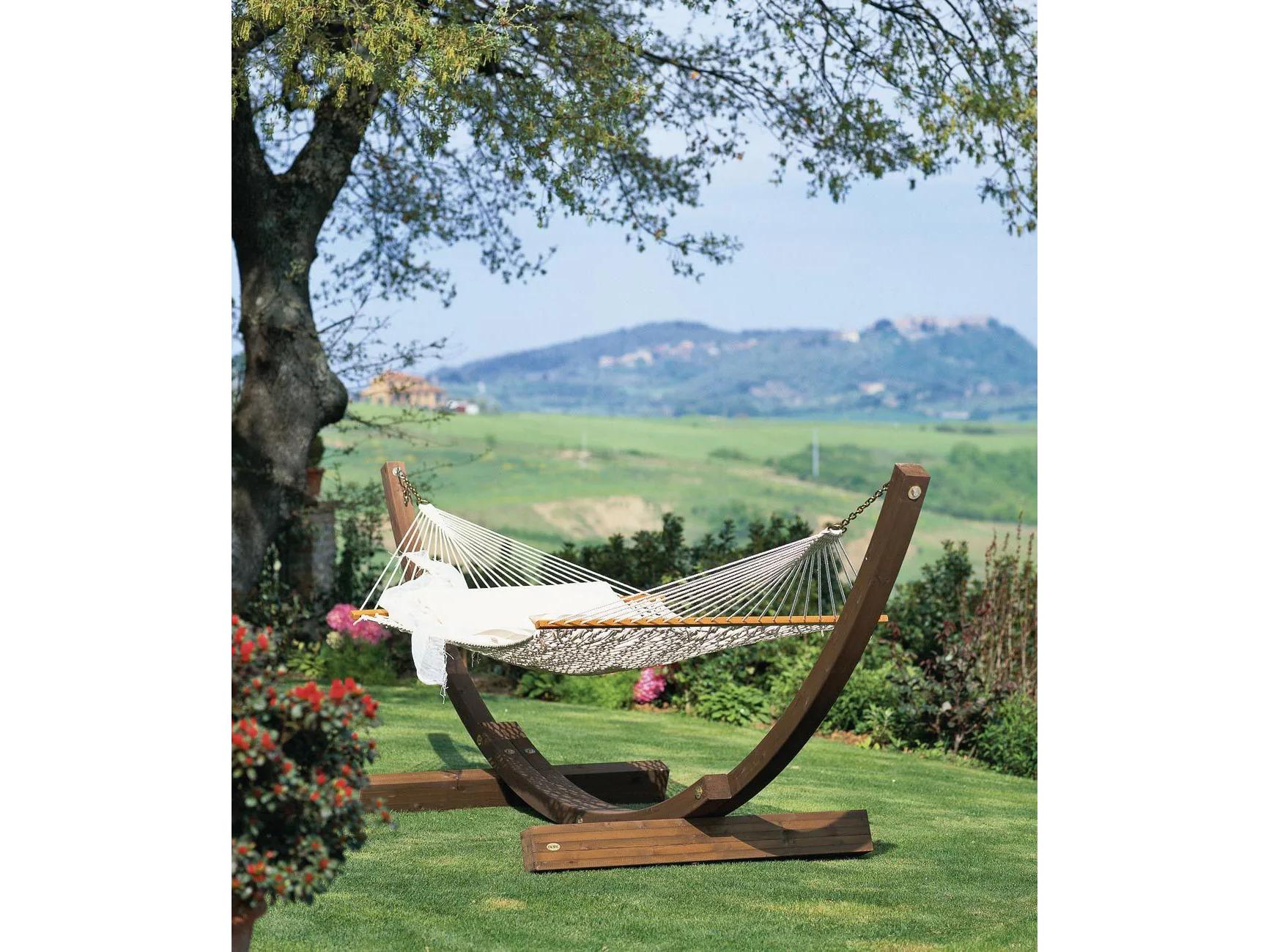 UnoPiu Amanda Hammock Complete with Net 100 % Cotton Off White