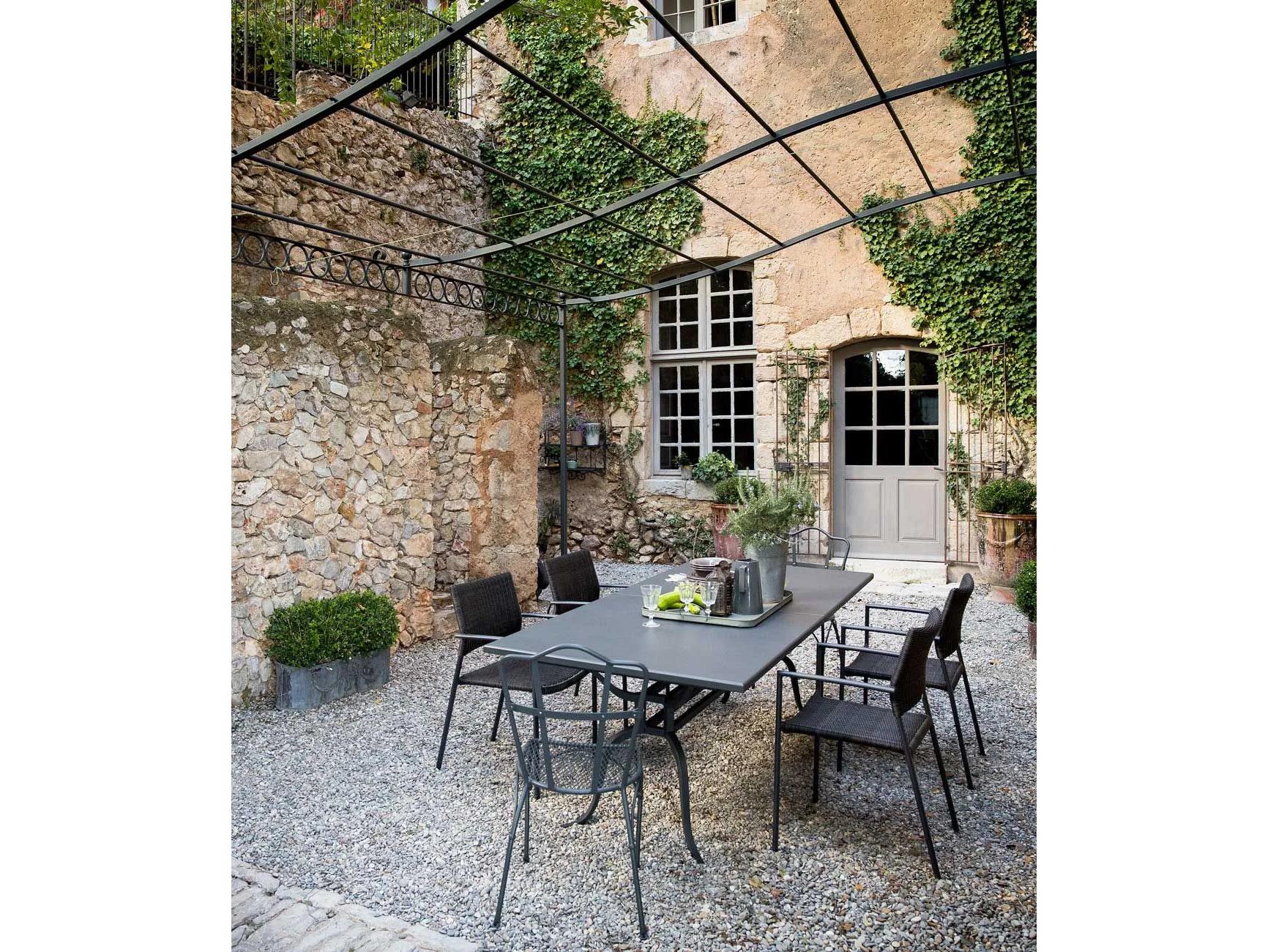 UnoPiu Toscana Wrought Iron Extendable Rectangular Dining Table