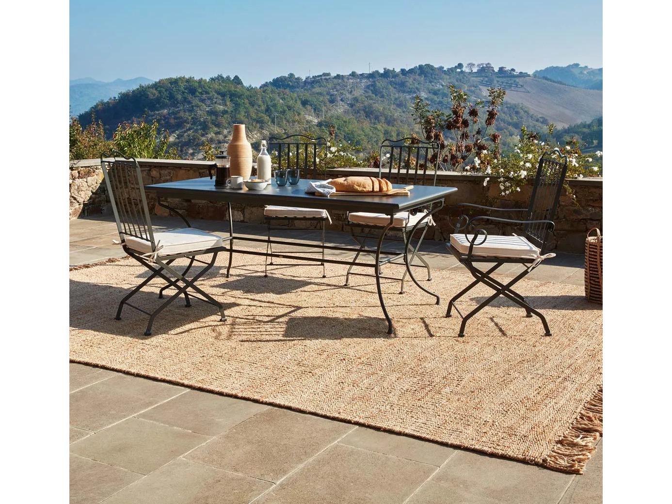 UnoPiu Toscana Wrought Iron Extendable Rectangular Dining Table