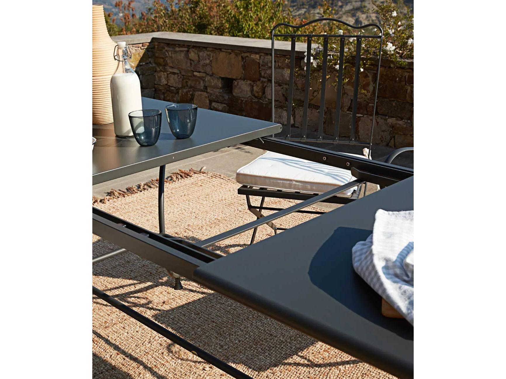 UnoPiu Toscana Wrought Iron Extendable Rectangular Dining Table