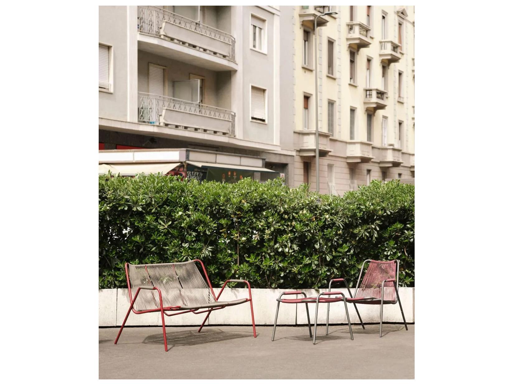 UnoPiu Coco Steel Rope Bench in Graphite