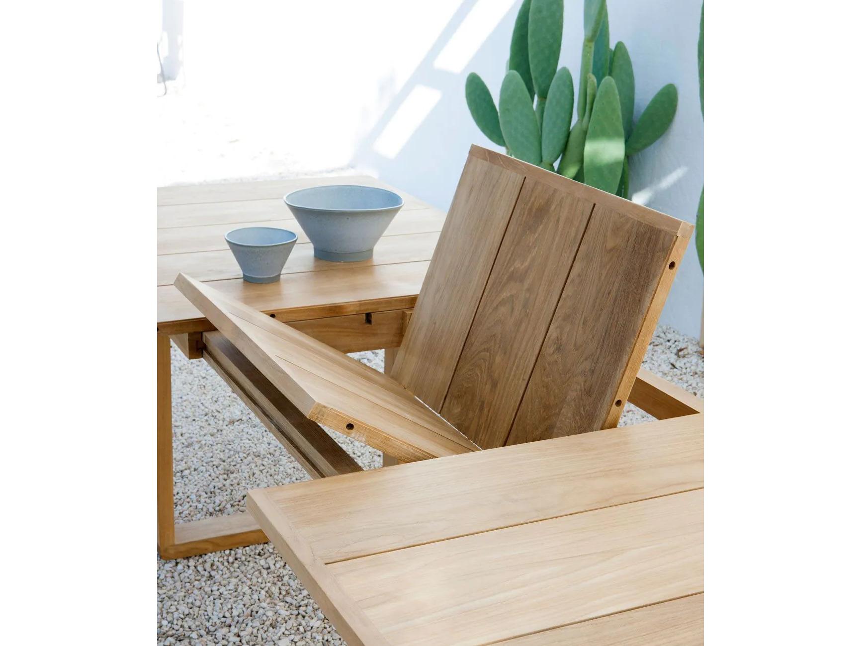 UnoPiu Cosette Teak Extendable Rectangular Dining Table