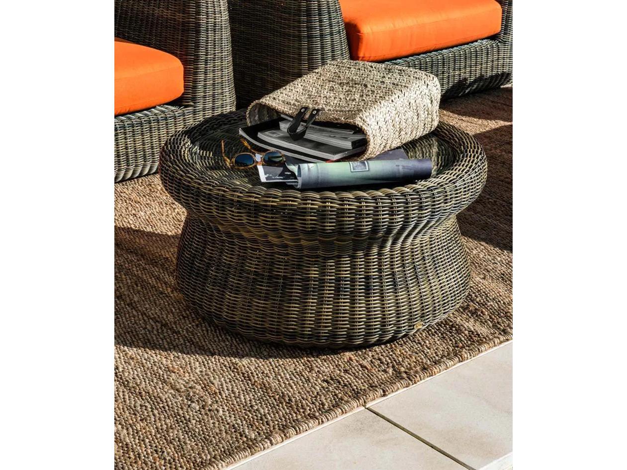 UnoPiu Agora Coffee Table/Pouf Base Round in WaProLace