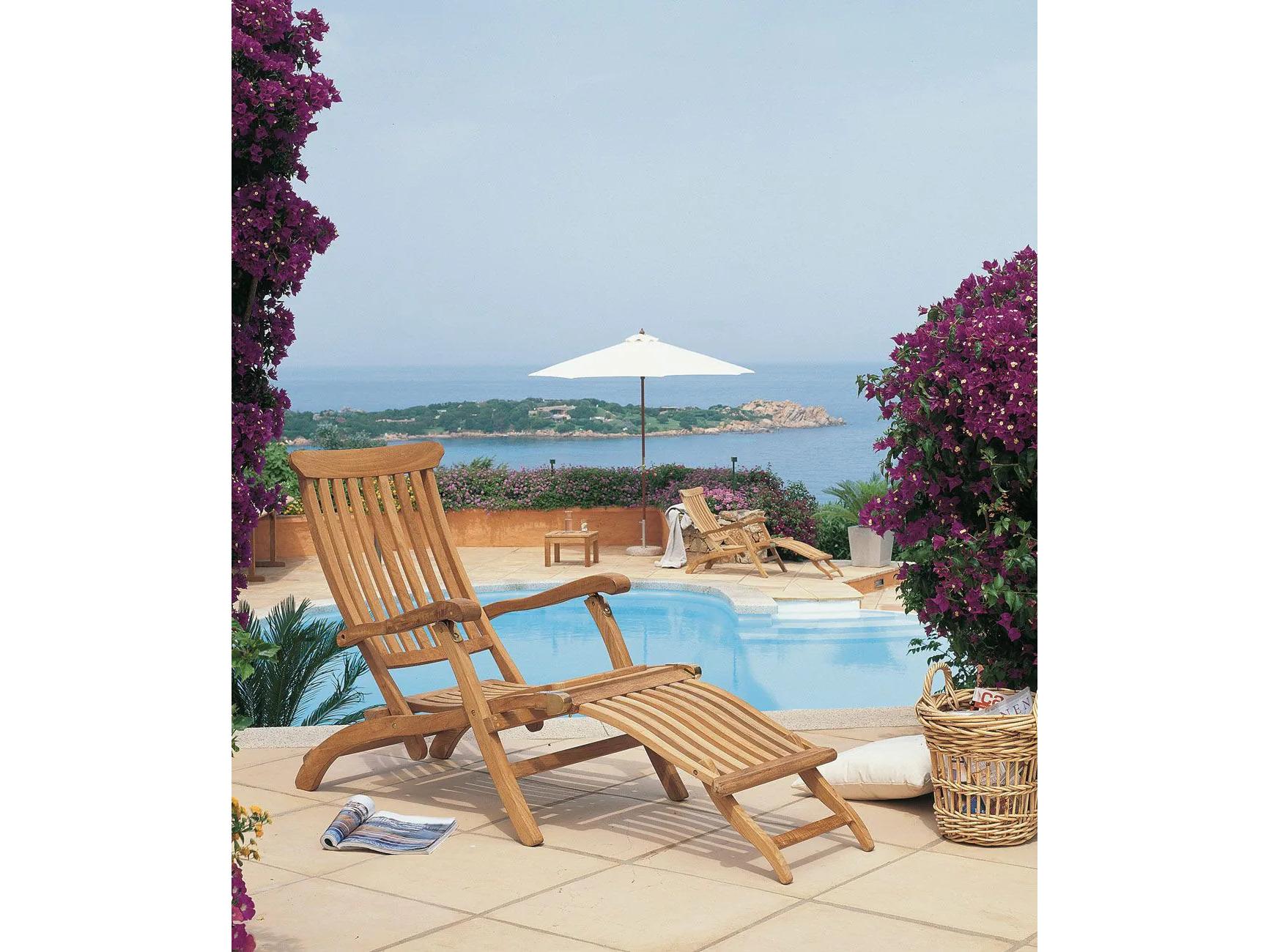 UnoPiu Titanic Teak Folding Chaise Lounge