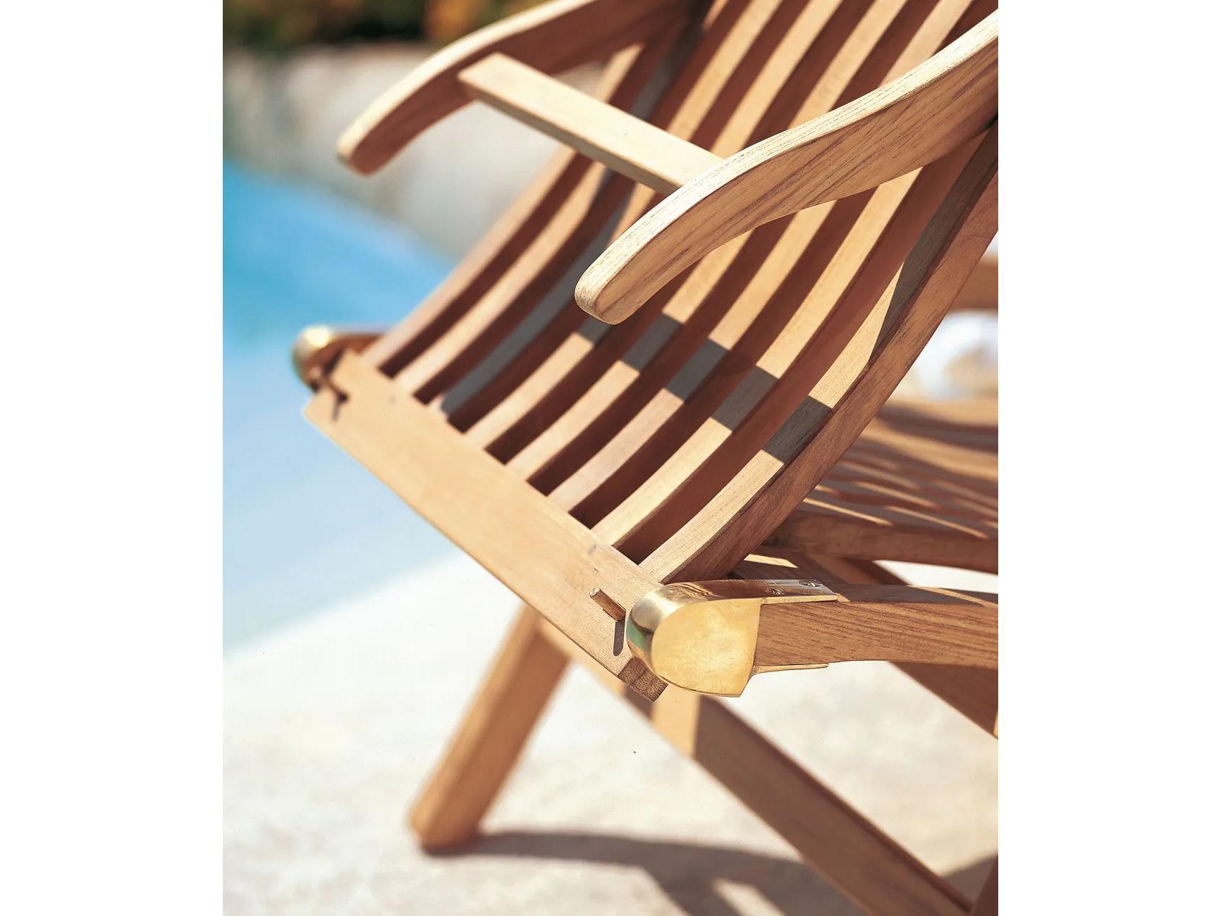 UnoPiu Titanic Teak Folding Chaise Lounge