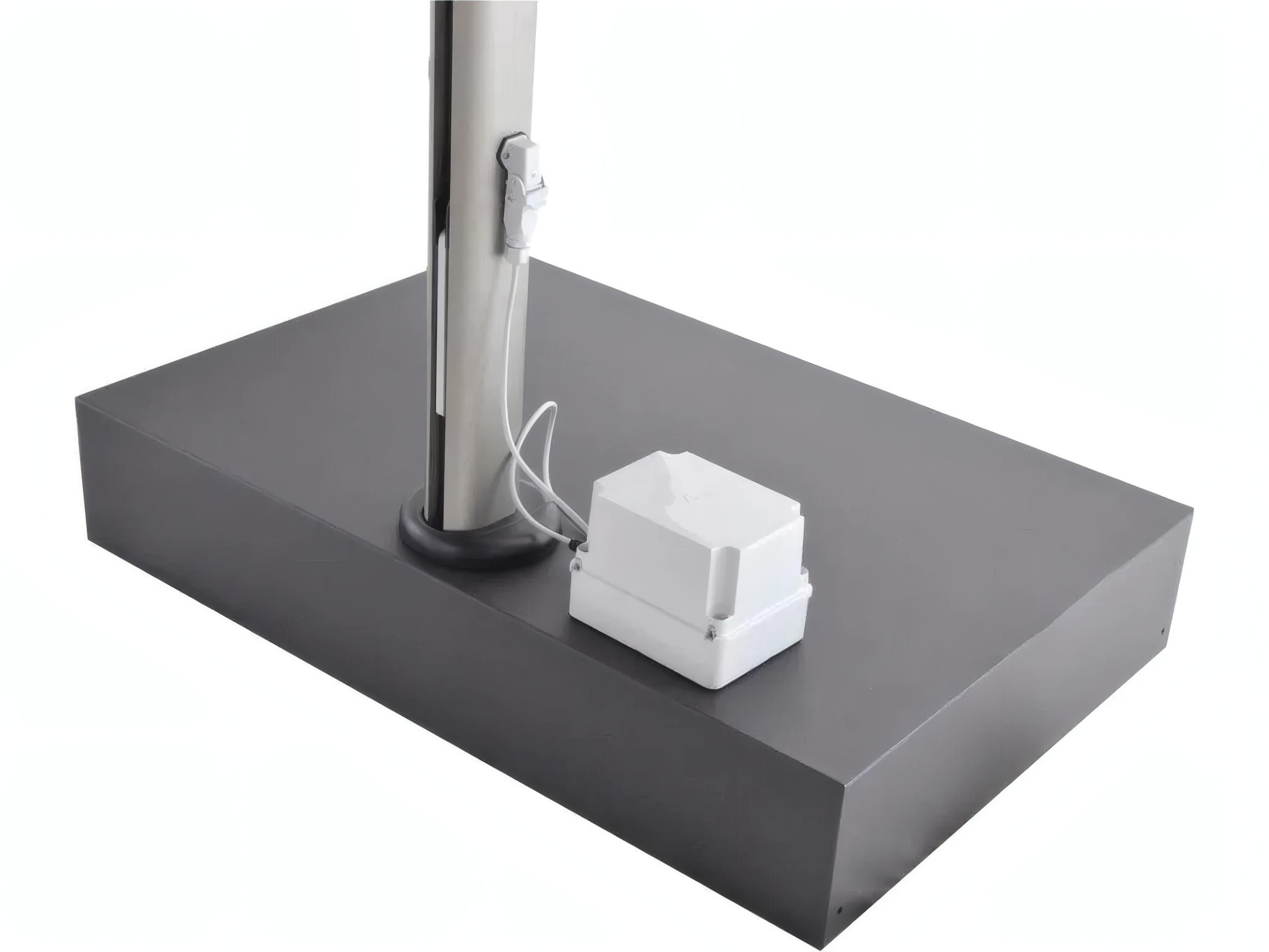 Unopiu Levante Aluminum  114.17" Square Parasol with Titanium Effect & LED