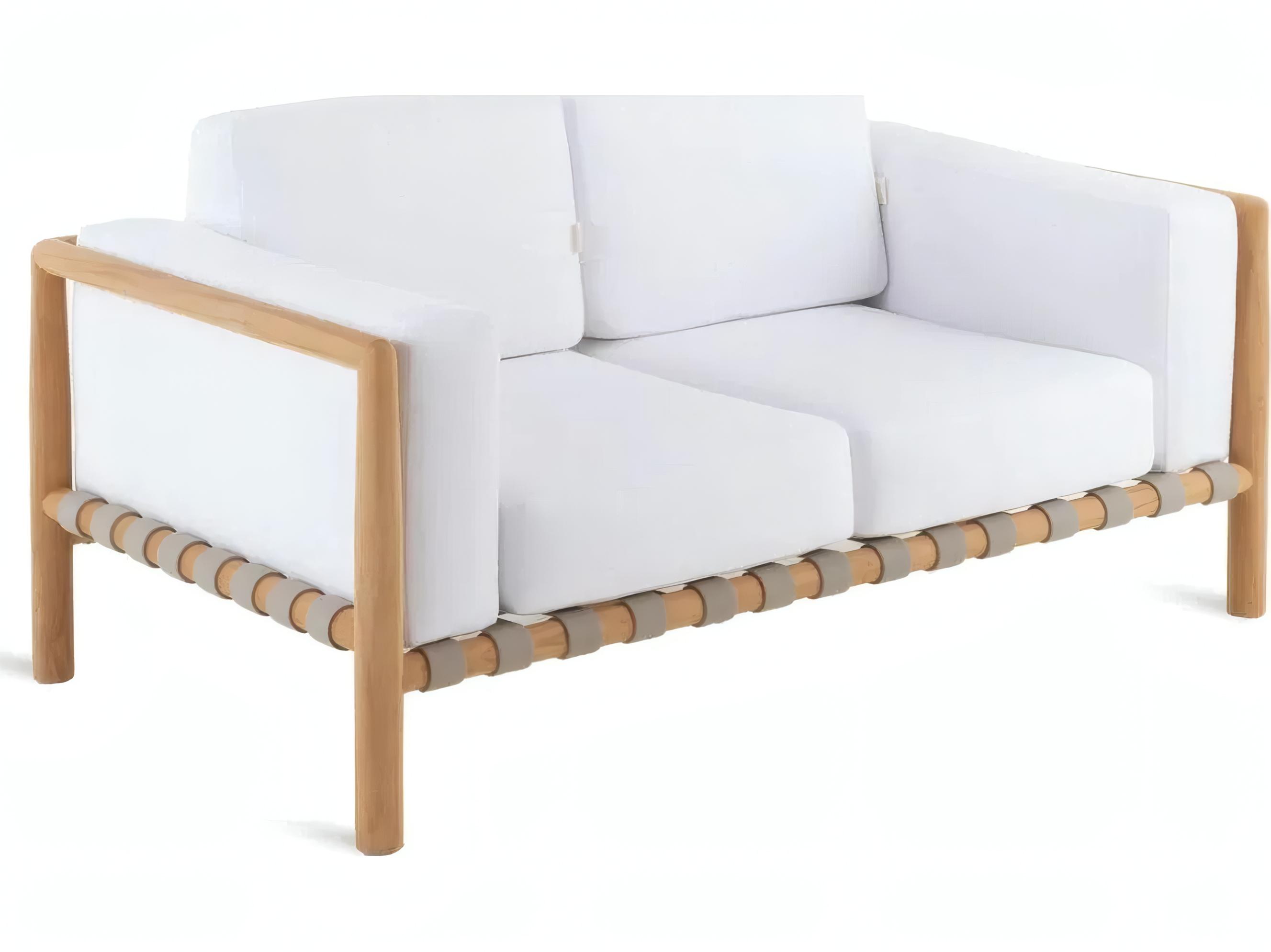 UnoPiu Pevero Teak 2-Seater Sofa with Cushions