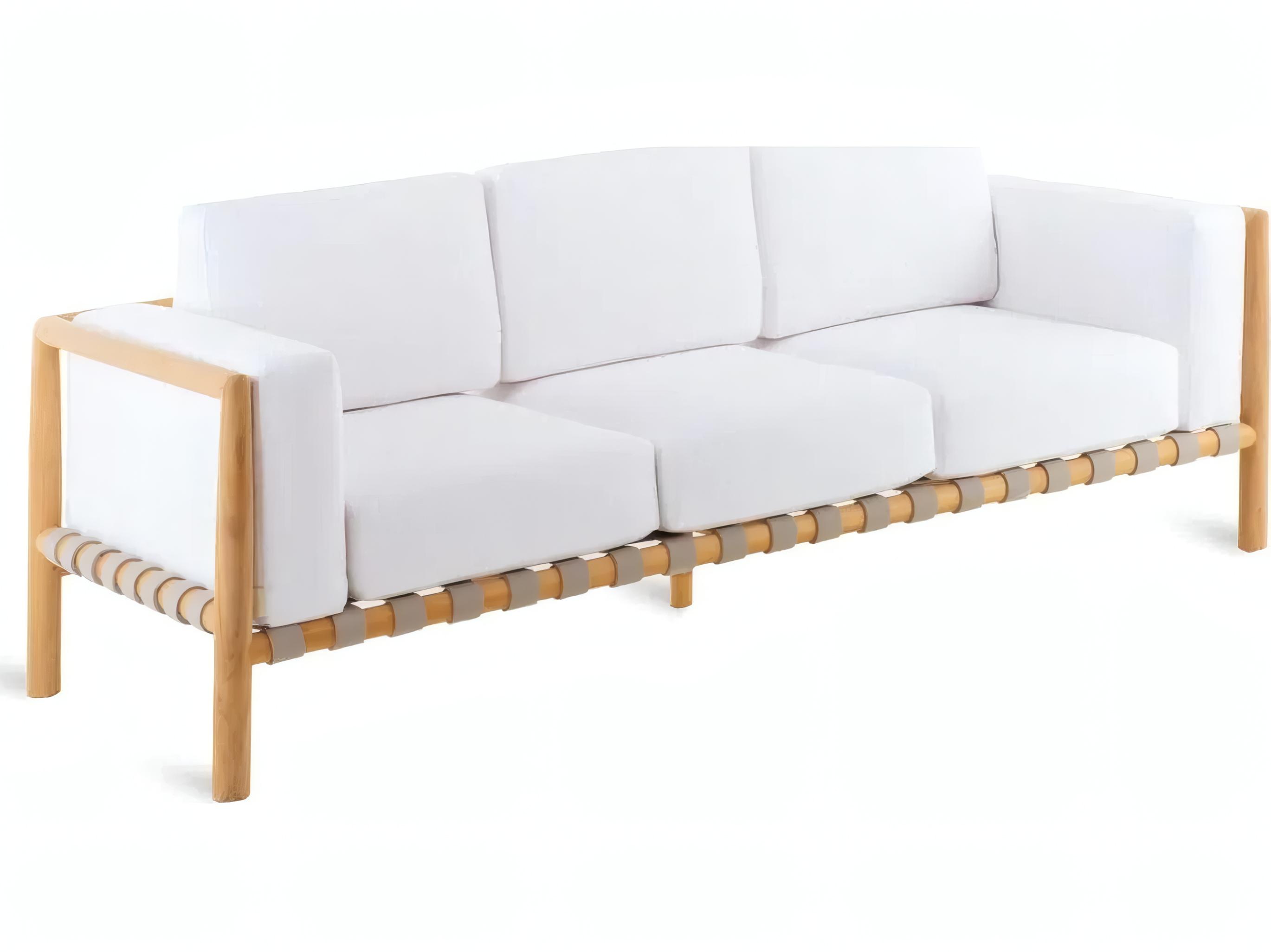 UnoPiu Pevero Teak 3 Seater Sofa with Cushions