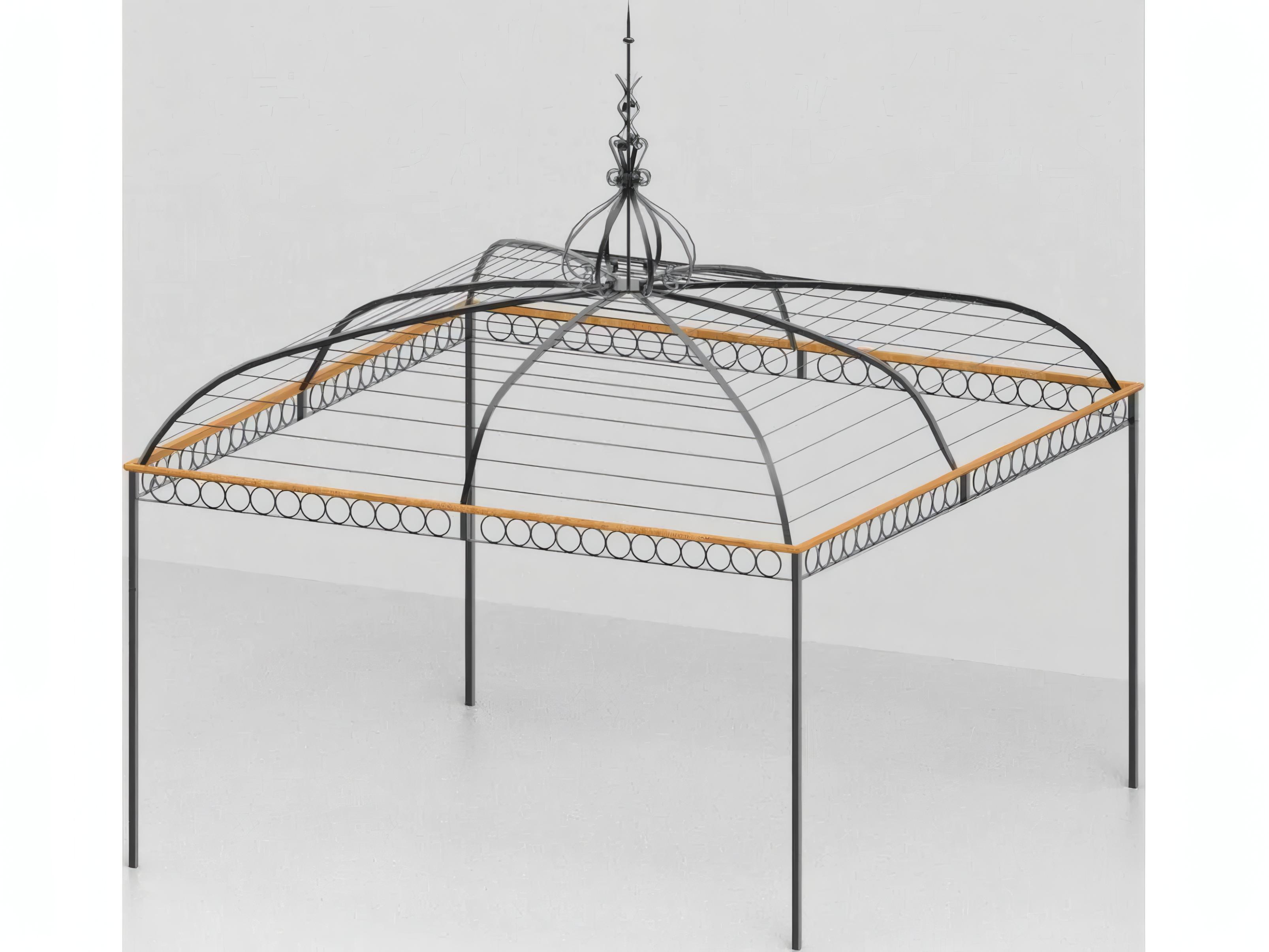 UnoPiu Tibsisco Iron Pavilion Complete with 4 Posts