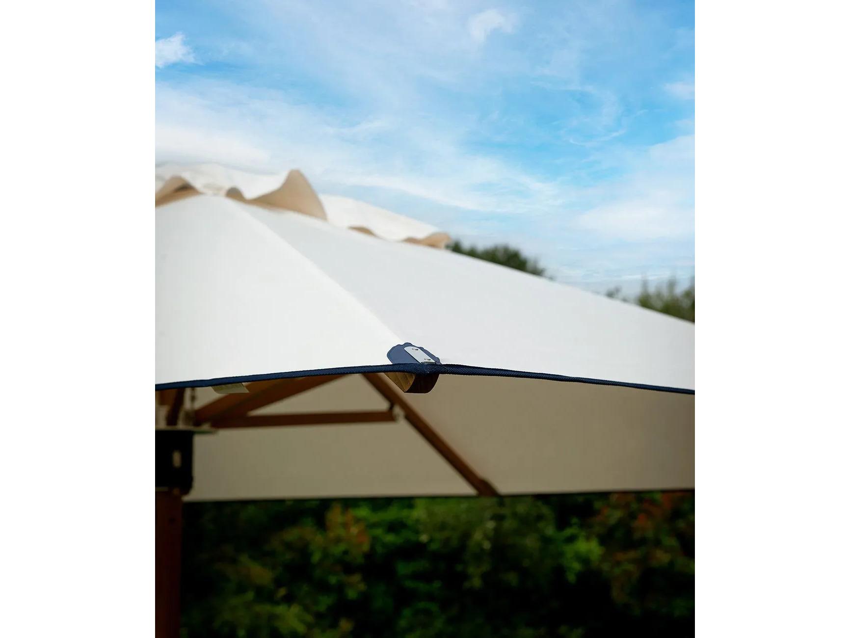 UnoPiu Damian Wood 118.11" Square Umbrella