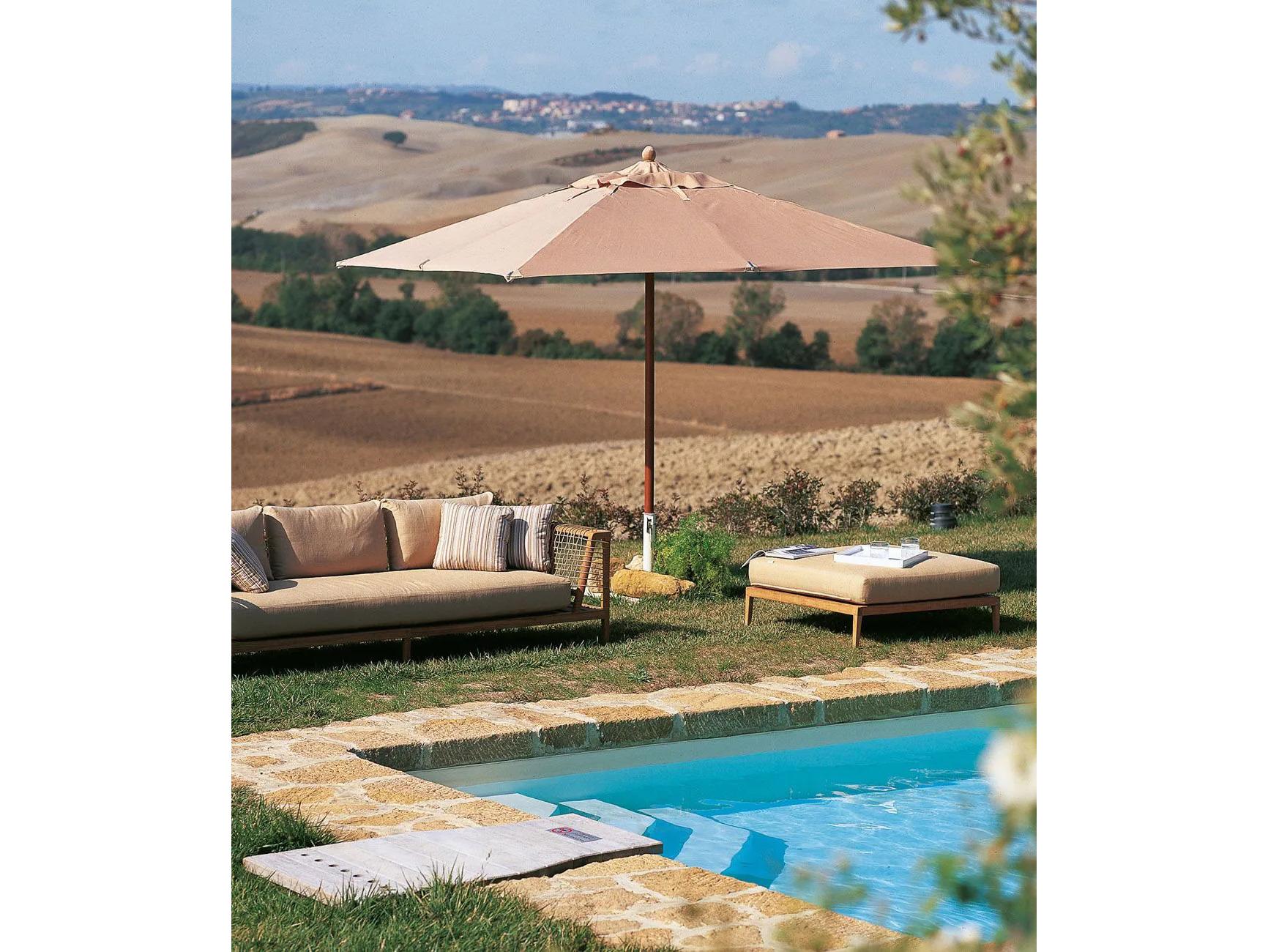 Unopiu Lipari Wood 157.48" x 118.11" Rectangular Umbrella