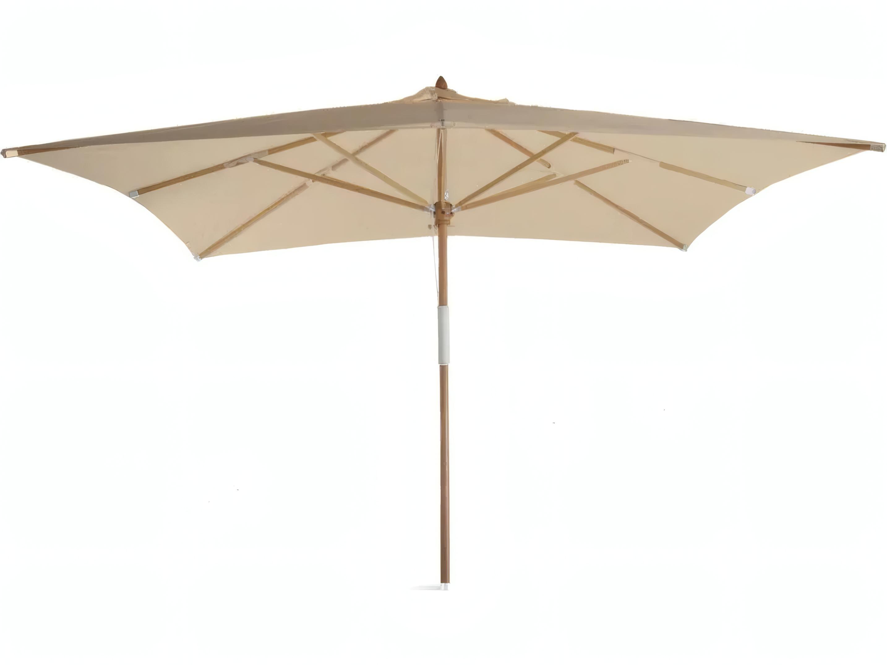 UnoPiu Lipari Wood 137.80 x 98.43" Rectangular Umbrella