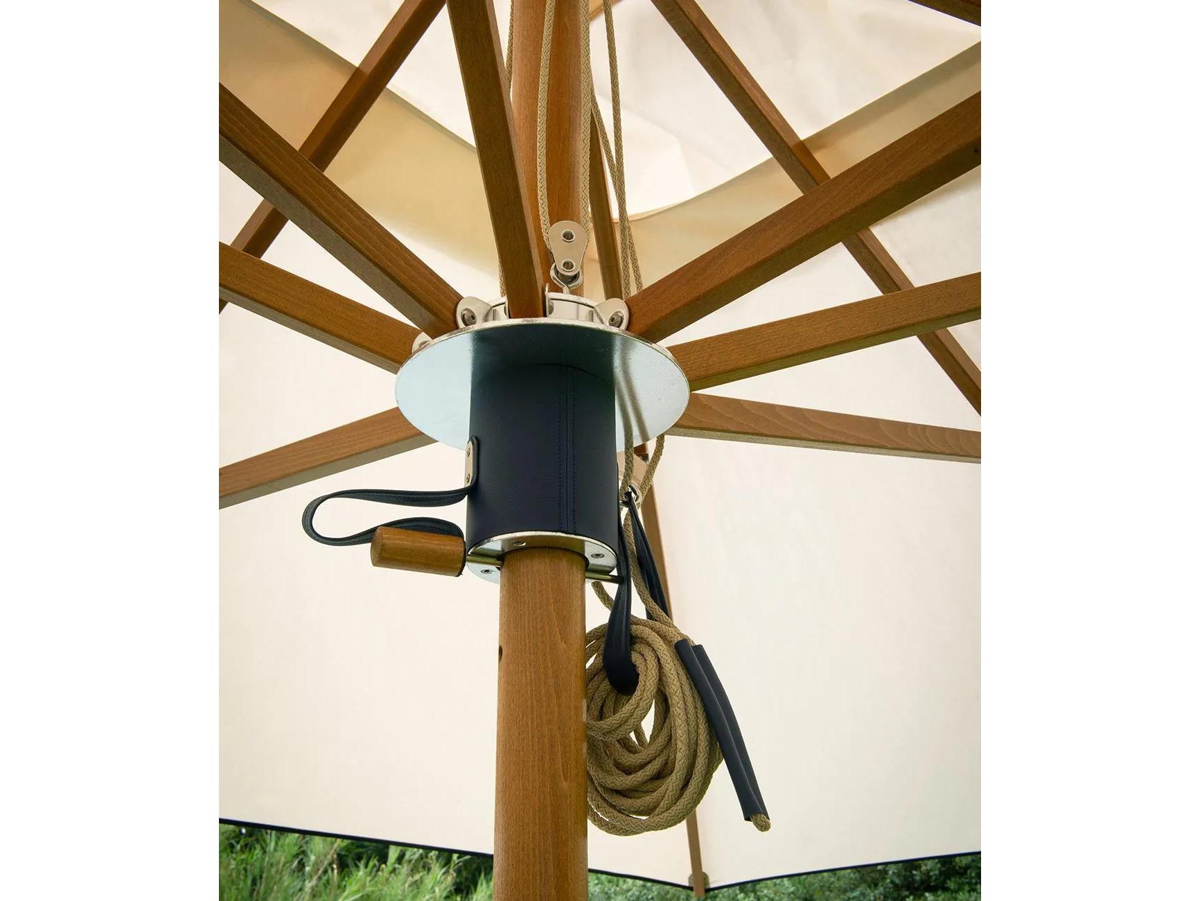 UnoPiu Damian Wood 137.80" Round Umbrella