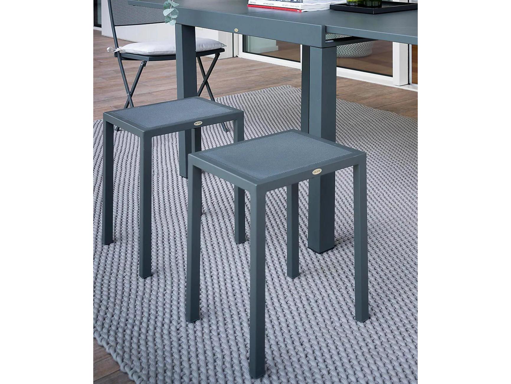 UnoPiu Conrad Wrought Iron Low Stackable Stool