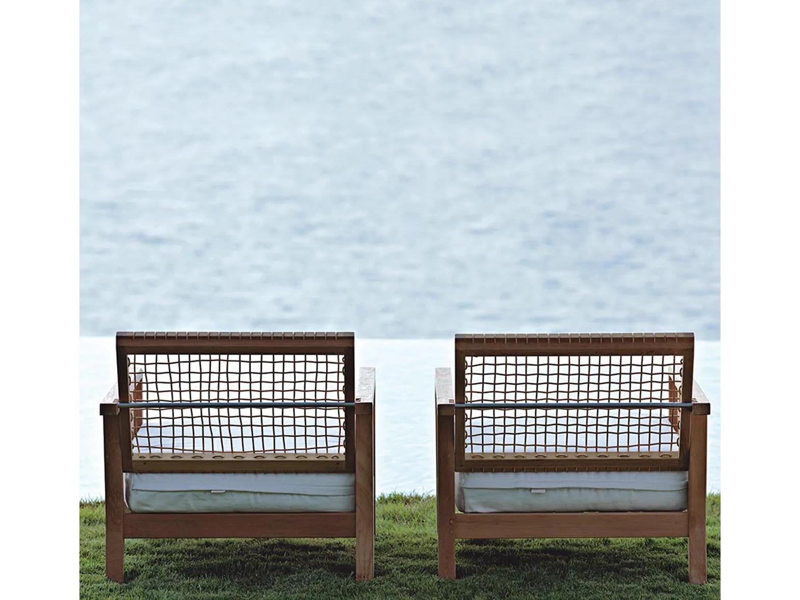 UnoPiu Synthesis Teak Adjustable Backrest Armchair