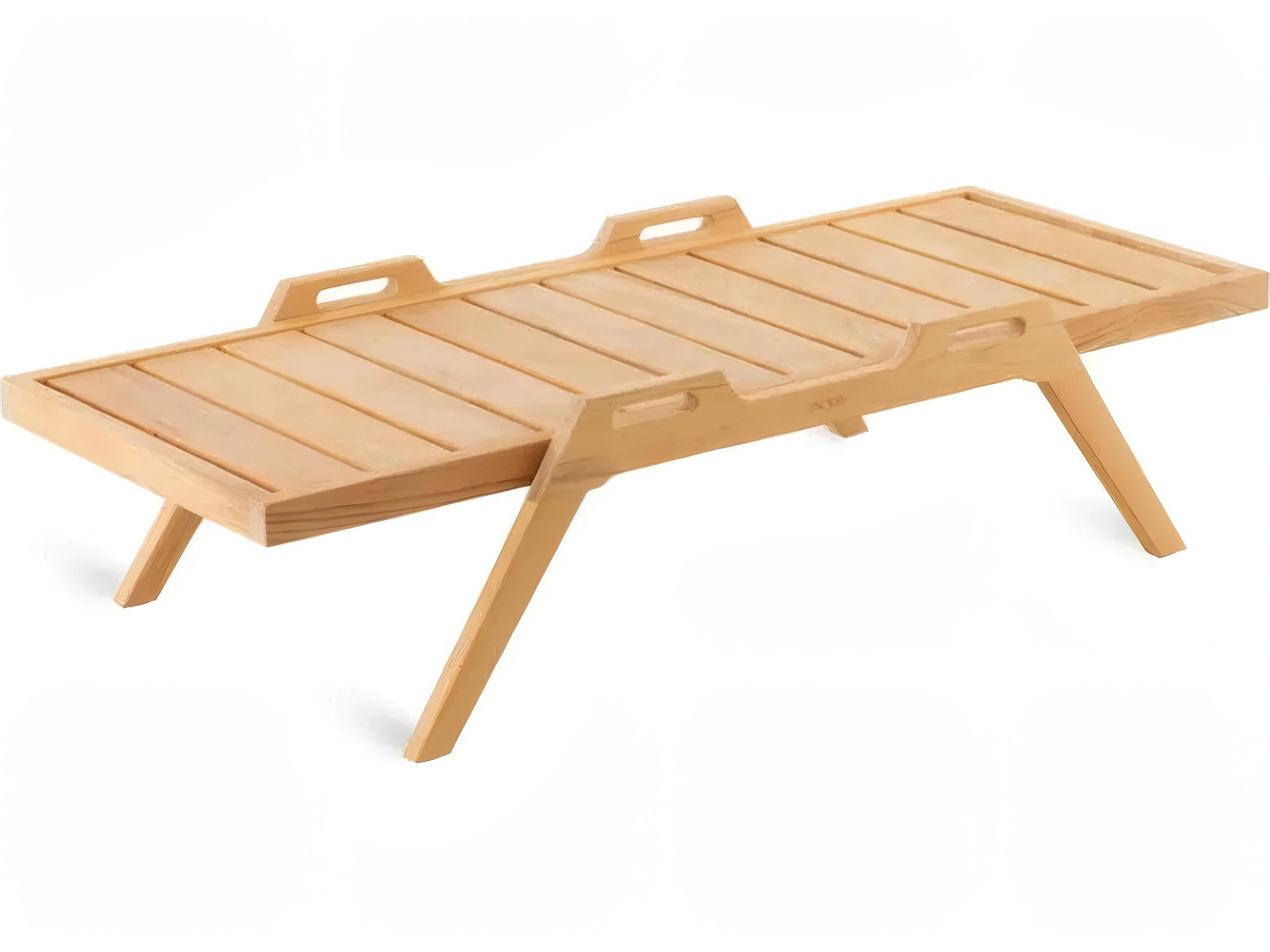 UnoPiu Synthesis Teak Stackable Rectangular Coffee Table with Handles
