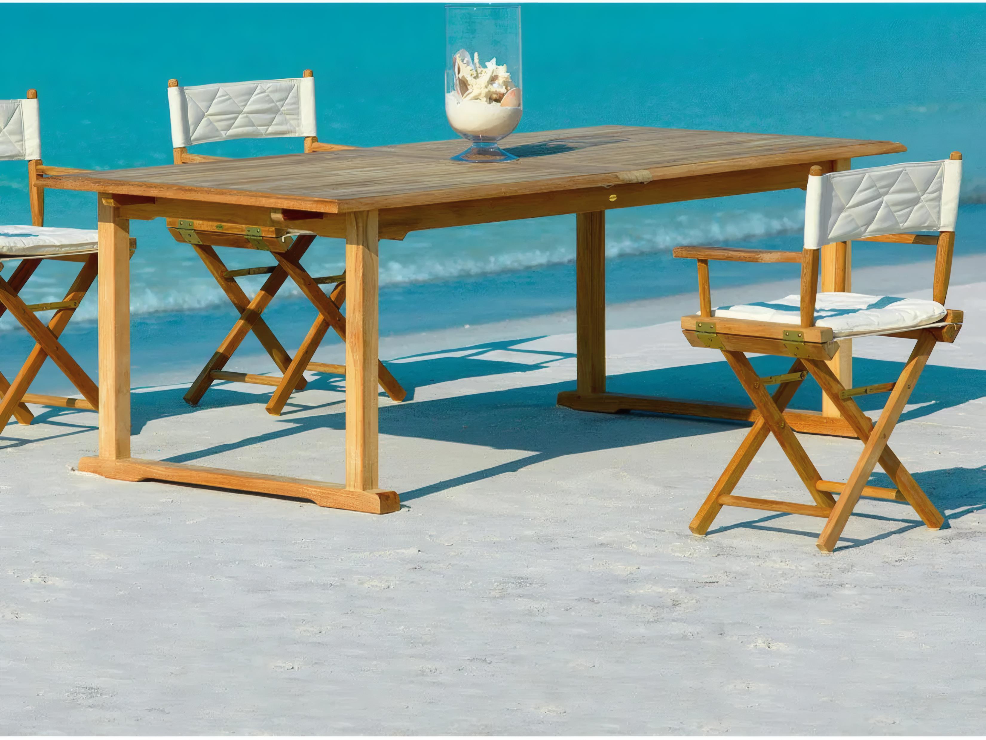 UnoPiu Chelsea Teak Rectangular Extendable Dining Table