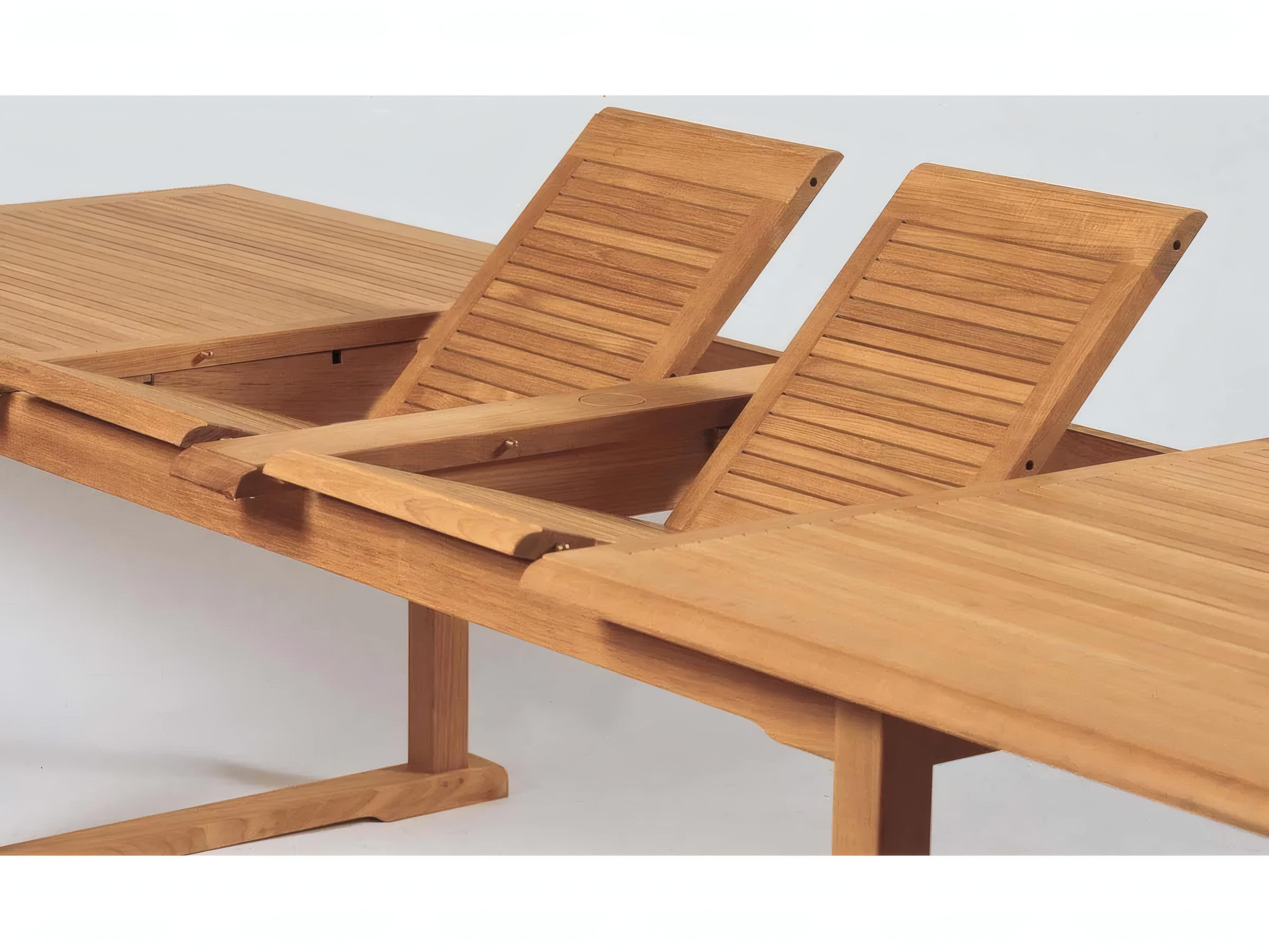 UnoPiu Chelsea Teak Rectangular Extendable Dining Table