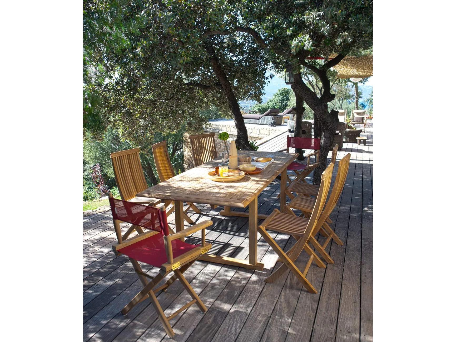 UnoPiu Chelsea Teak Rectangular Extendable Dining Table