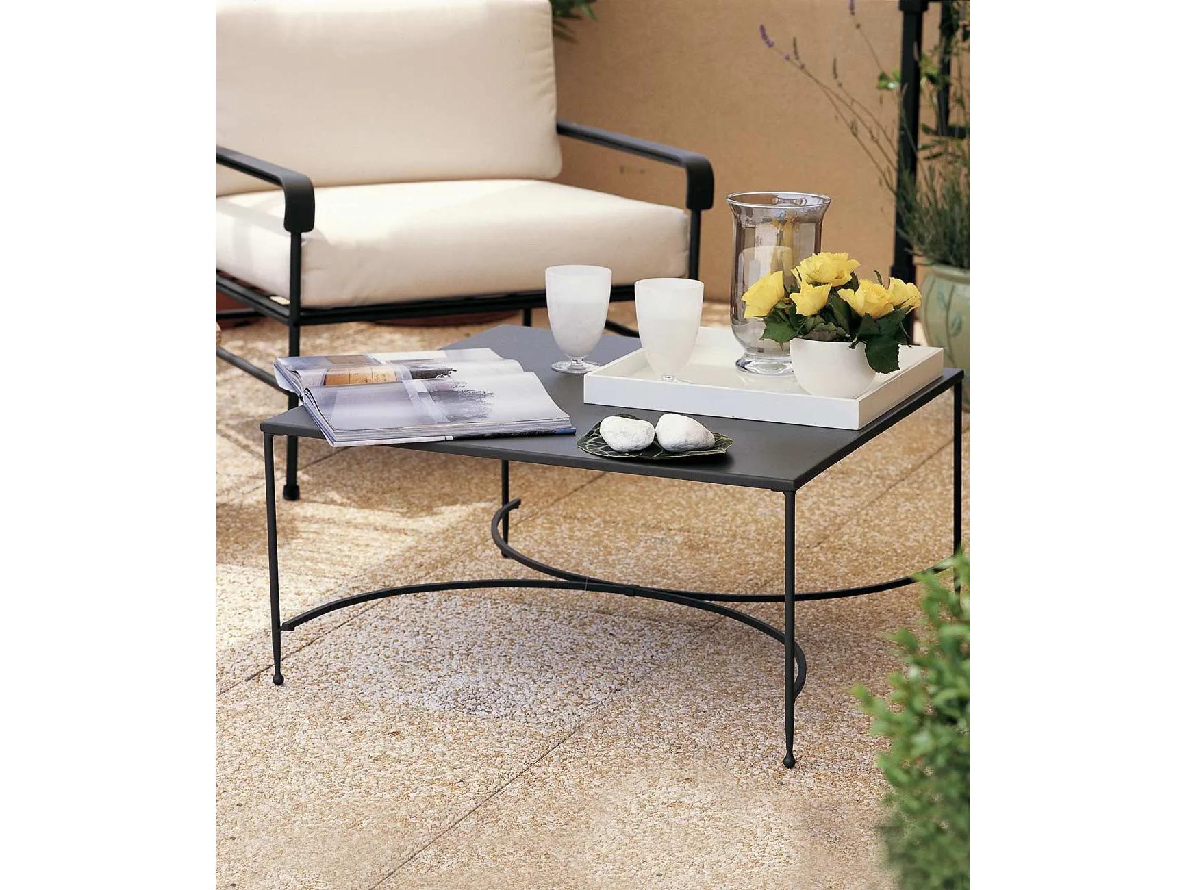 UnoPiu Toscana Wrought Iron Square Coffee Table