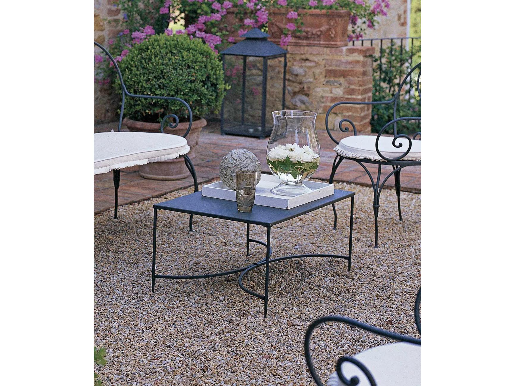 UnoPiu Toscana Wrought Iron Rectangular Coffee Table