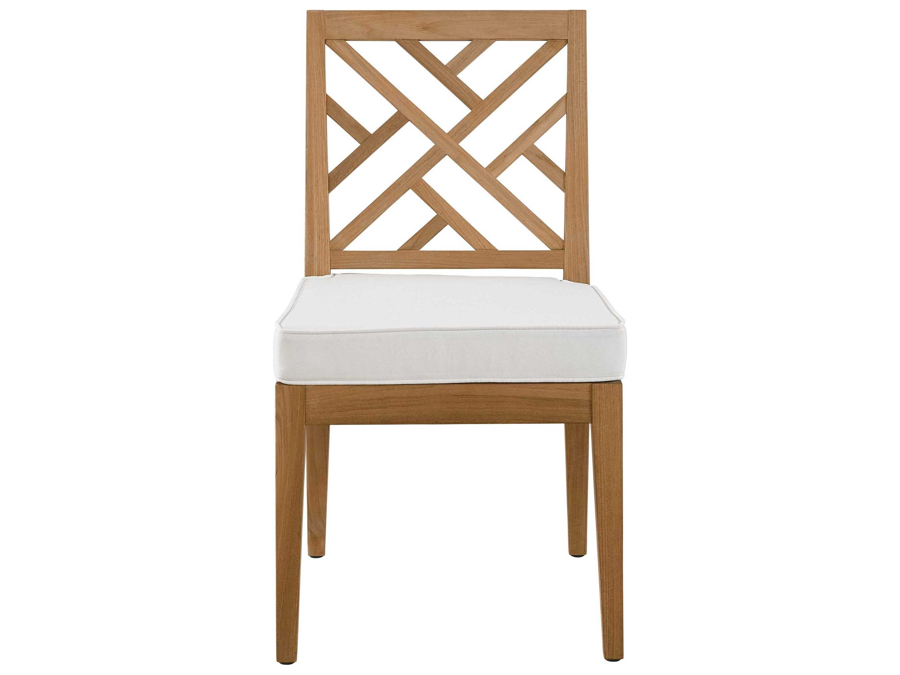 Coastal Living Outdoor Quick Ship Chesapeake Natural Teak Cushion Dining Chair
